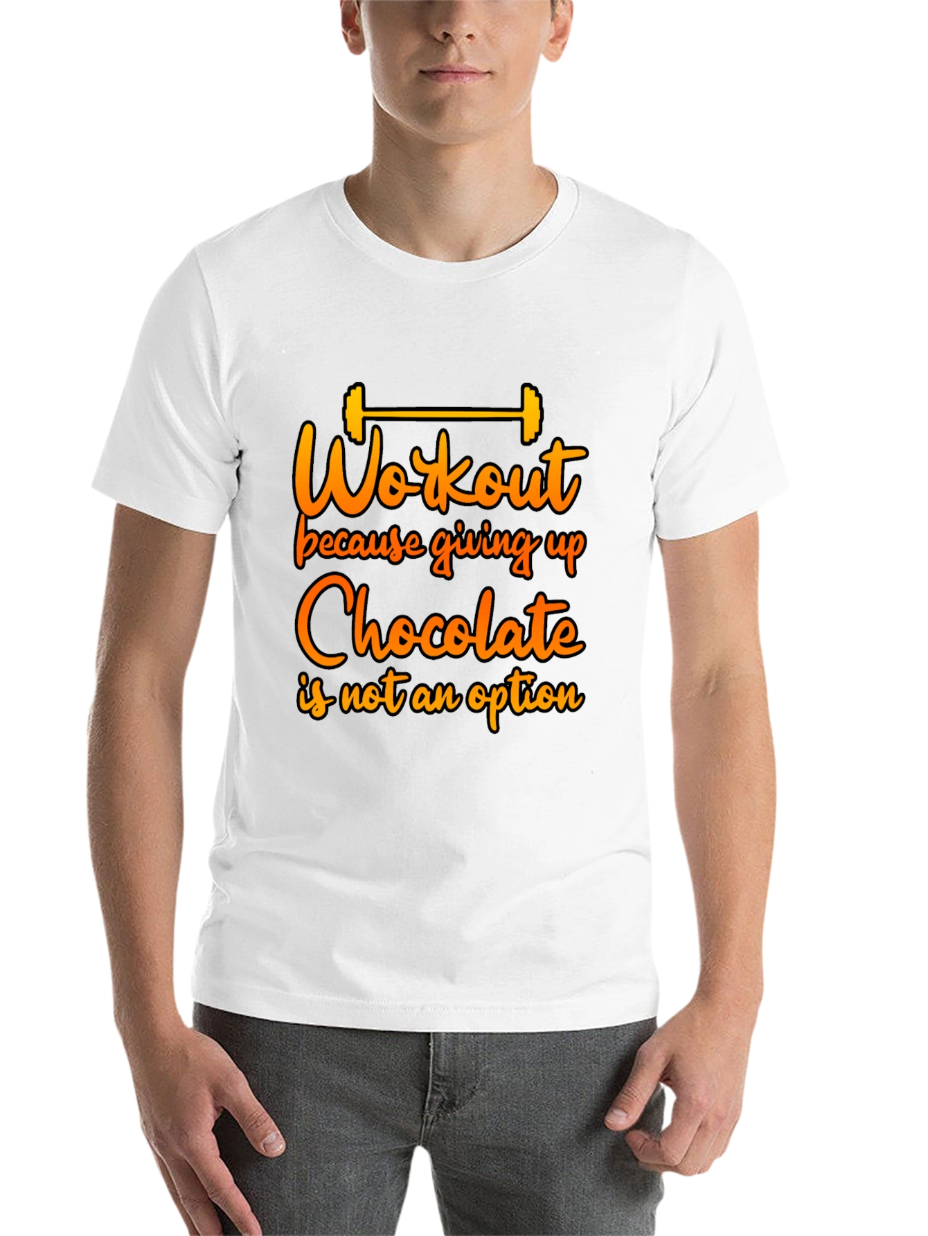 Black Workout For Chocolate Graphic Tee - Funny Fitness Shirt view 14
