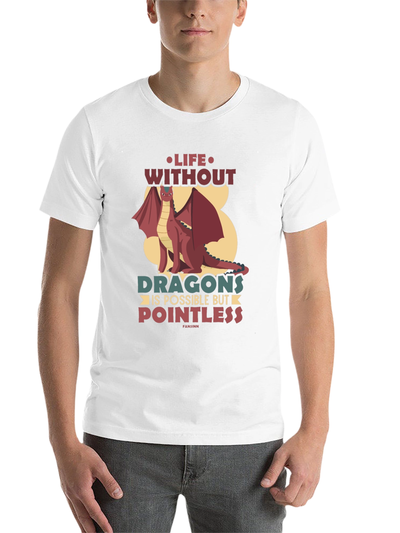 Black Life Without Dragons T-Shirt - Pointless Tee view 14