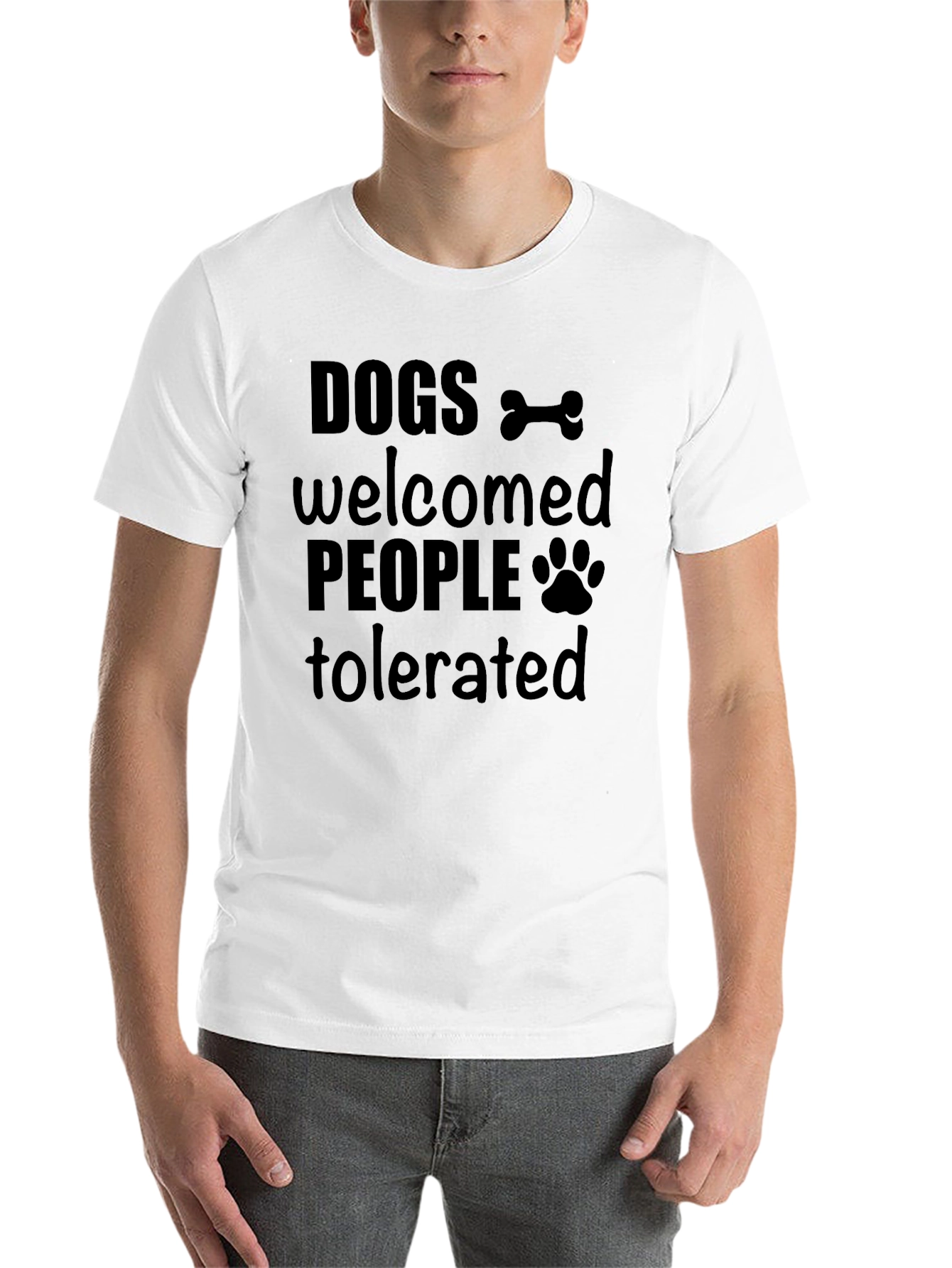 Black Dogs Welcomed, People Tolerated Graphic T-Shirt view 14