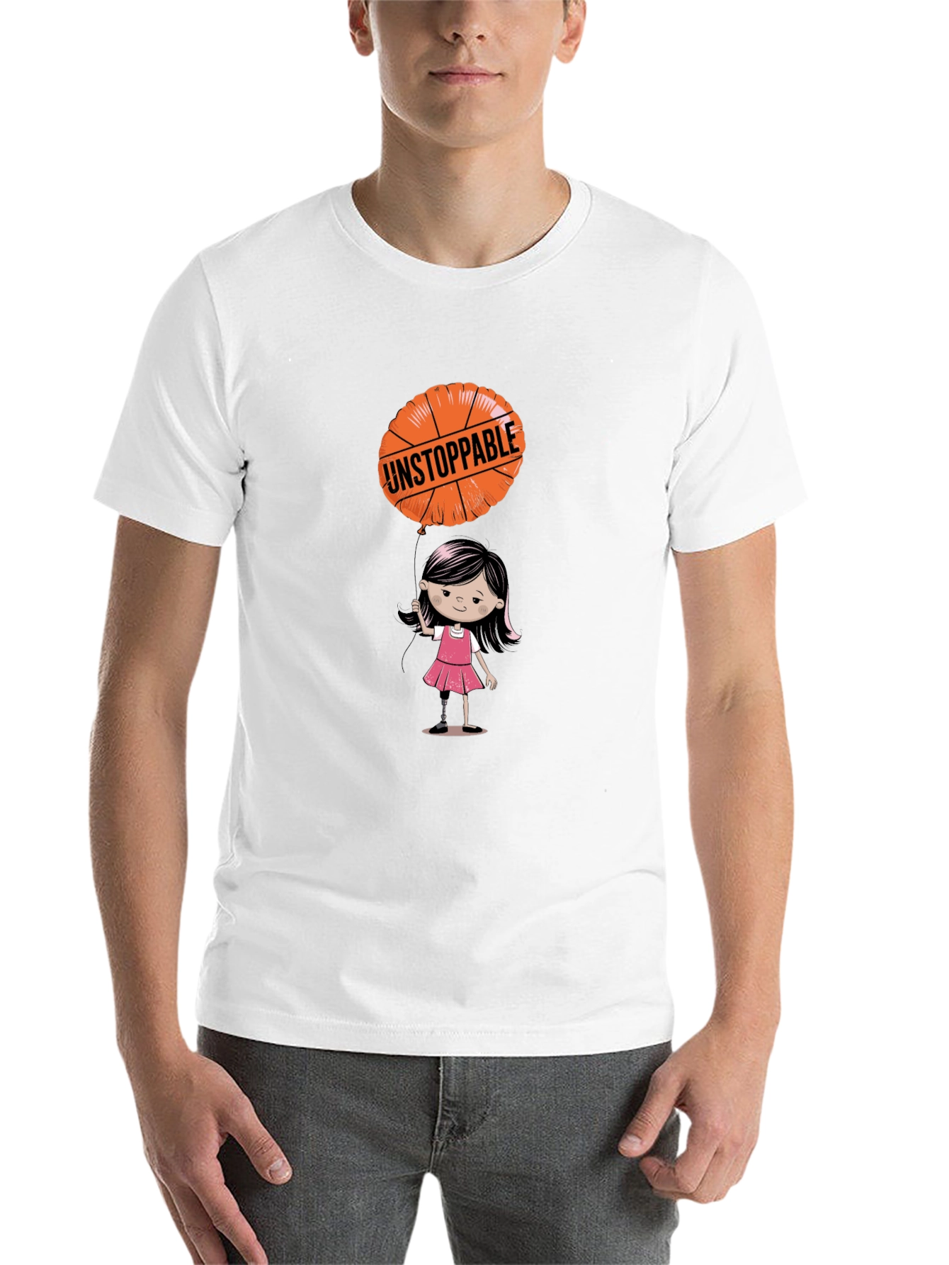 Black Unstoppable Girl's Graphic Tee view 14