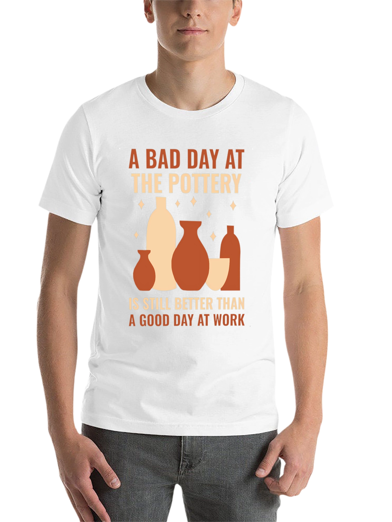 Black Pottery Lover T-Shirt, Bad Day Pottery Better Than Work view 14
