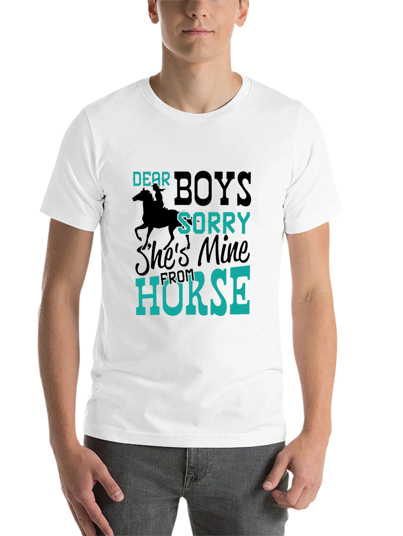 Black Funny Dear Boys Horse Lover T-Shirt view 14