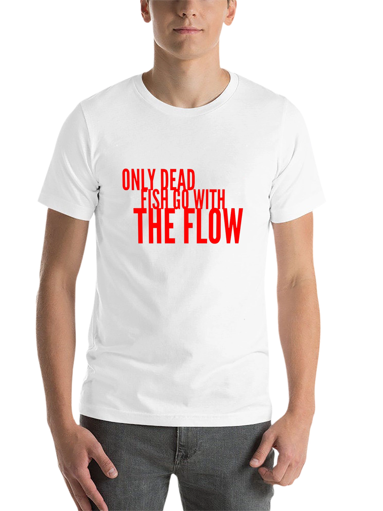 Black Dead Fish Flow T-Shirt - Bold Slogan Tee view 14