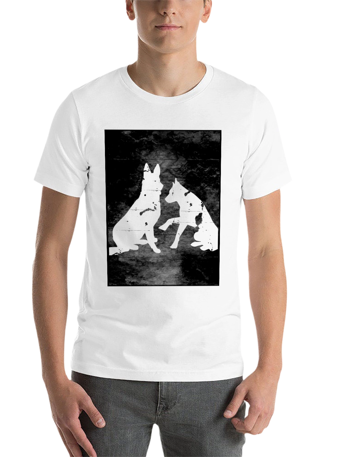 Black Black Dog Silhouette Graphic T-Shirt view 14