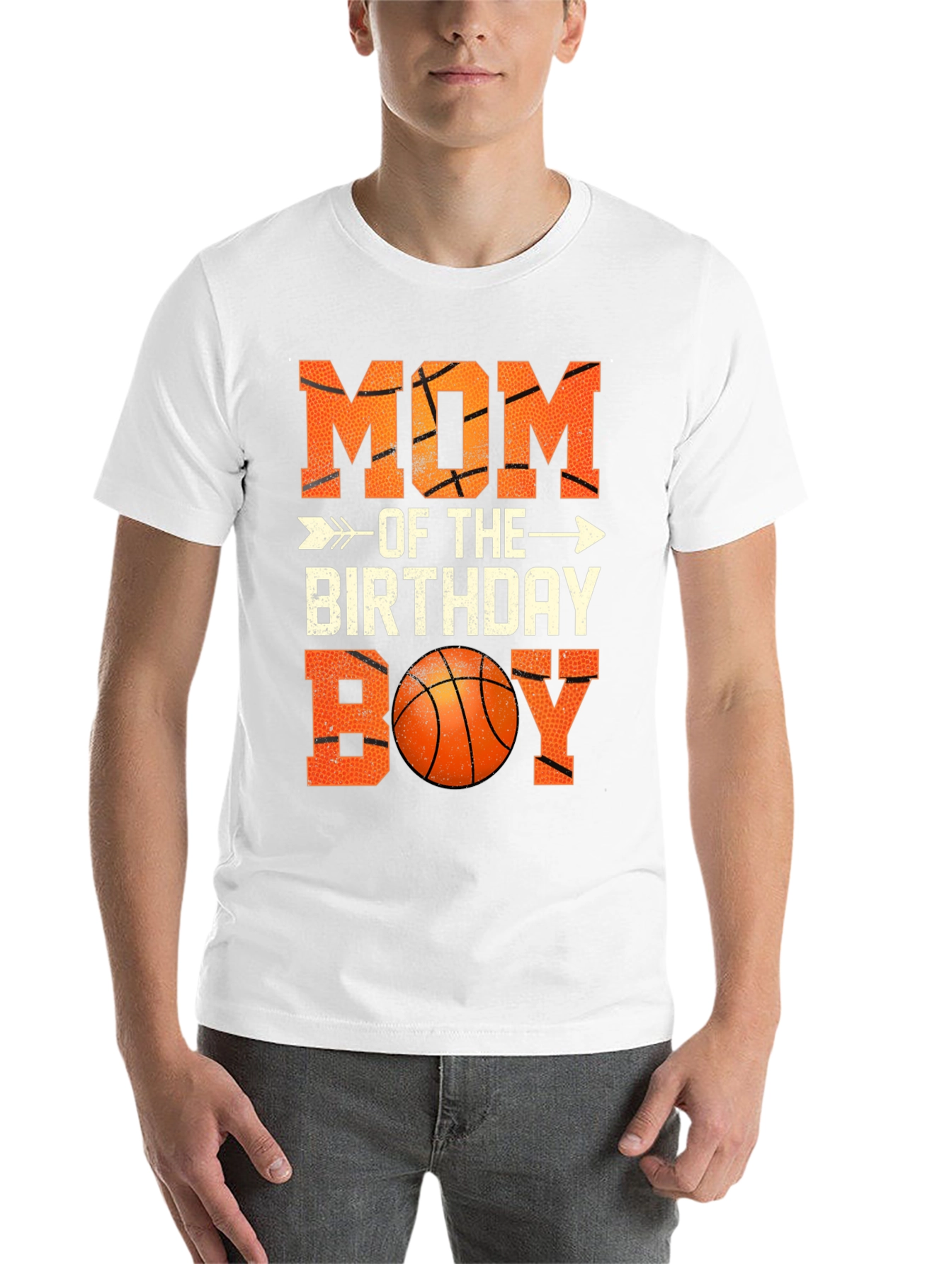 Black Mom of the Birthday Boy Basketball T-Shirt view 14