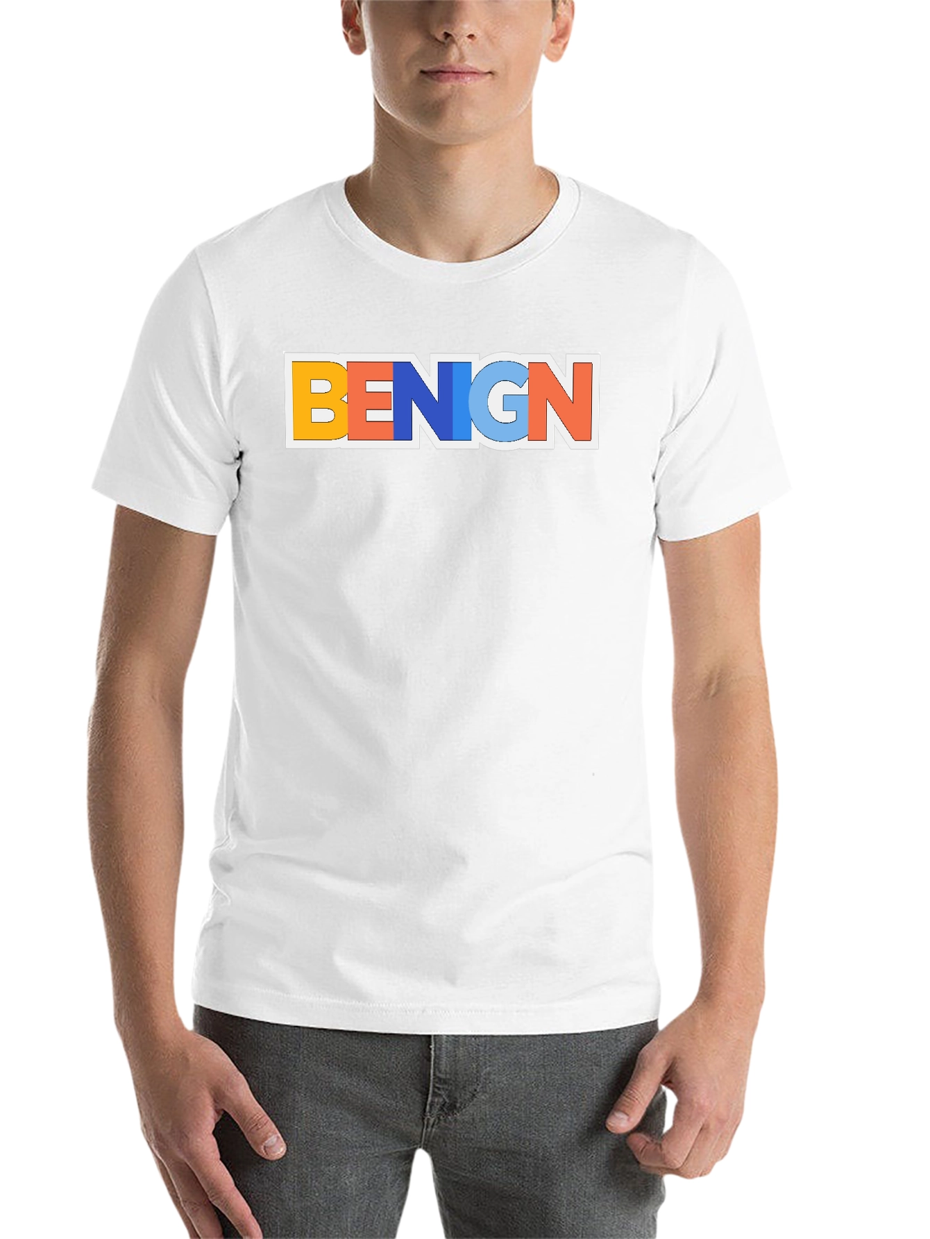 Black Benign Graphic T-Shirt - Trendy Casual Tee view 14