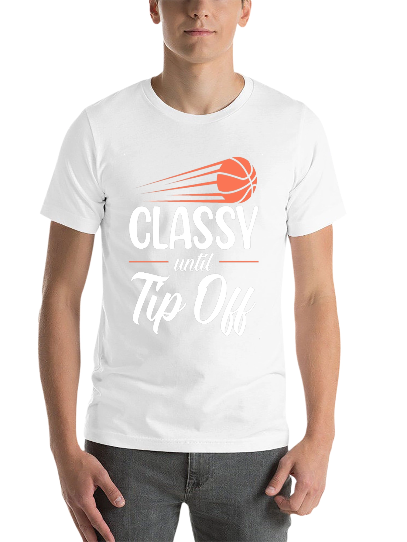 Black Classy Until Tip Off Graphic T-Shirt view 14