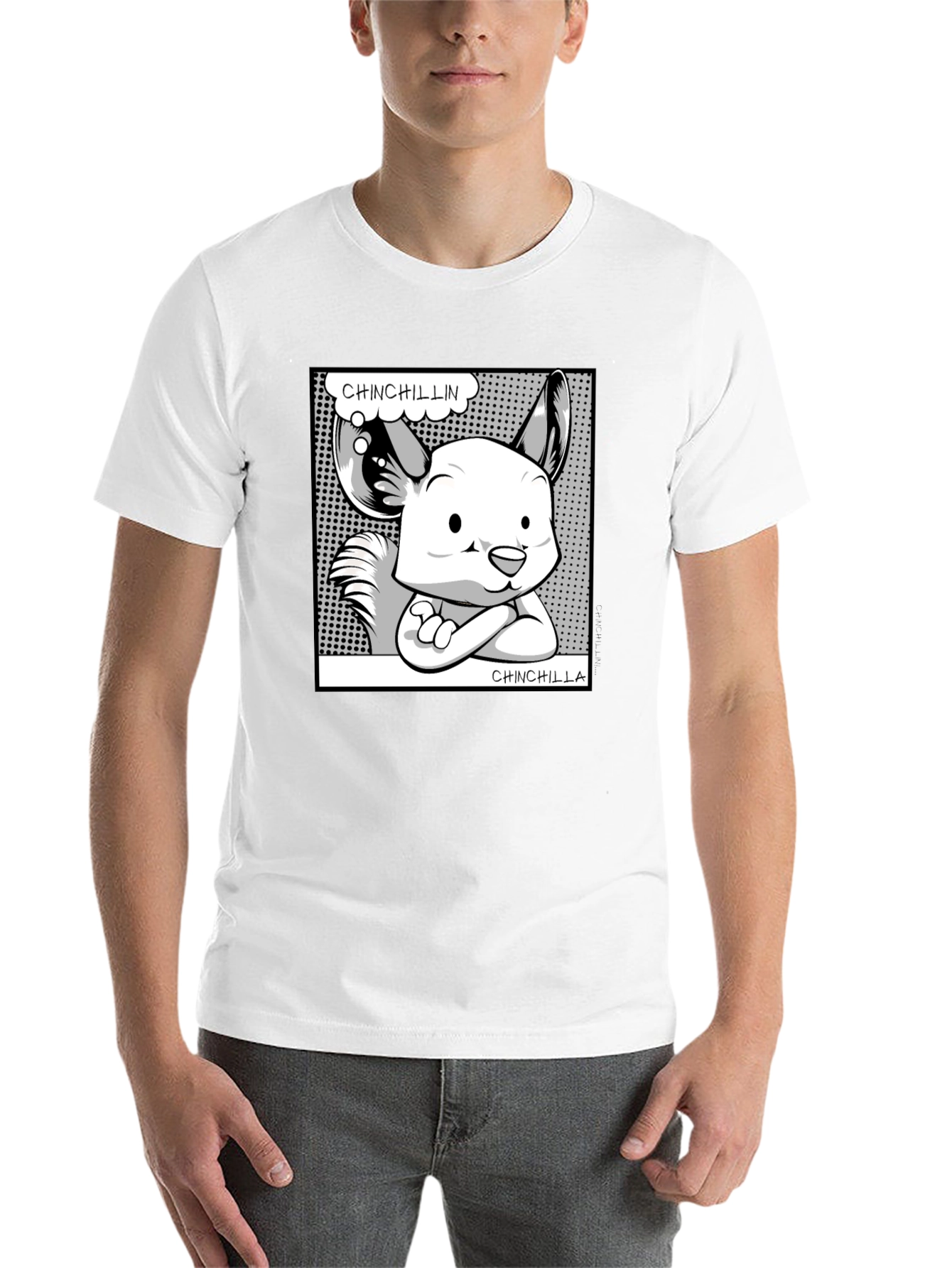 Black Chinchillin' Chinchilla Graphic Tee - Black view 14