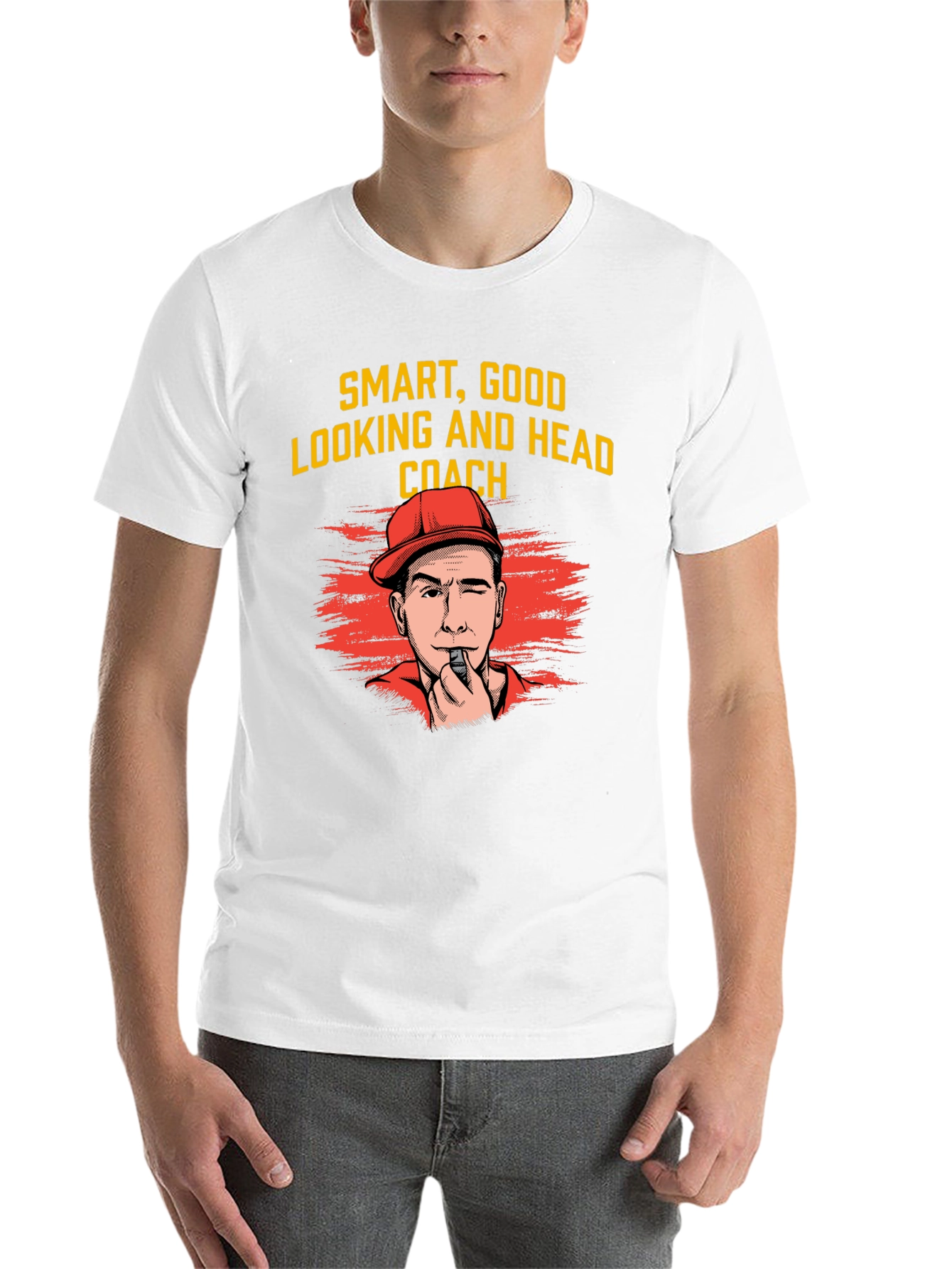 Black Smart Good Looking Head Coach Graphic T-Shirt view 14