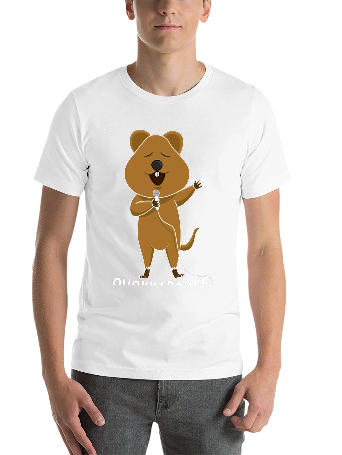 Black Quokka Karaoke T-Shirt - Sing Your Heart Out! view 14