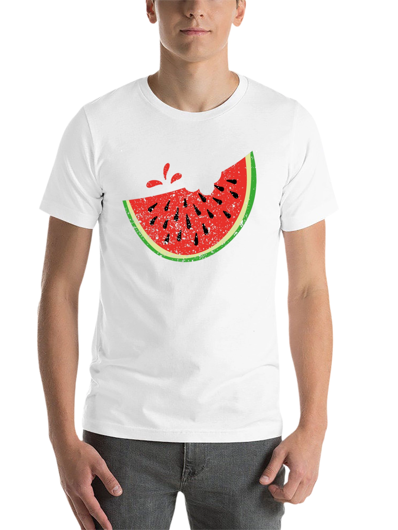 Black Watermelon Bite T-Shirt - Fresh Summer Style view 14