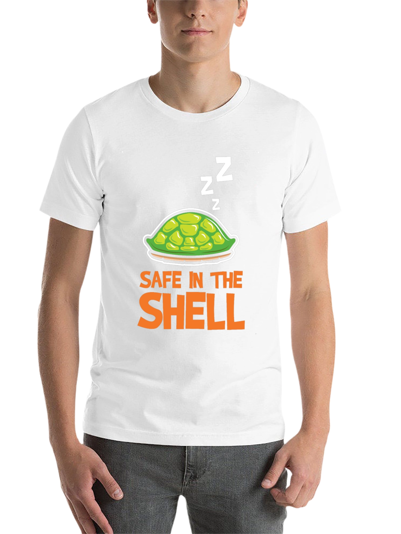 Black Safe in the Shell T-Shirt - Sleeping Turtle Tee view 14
