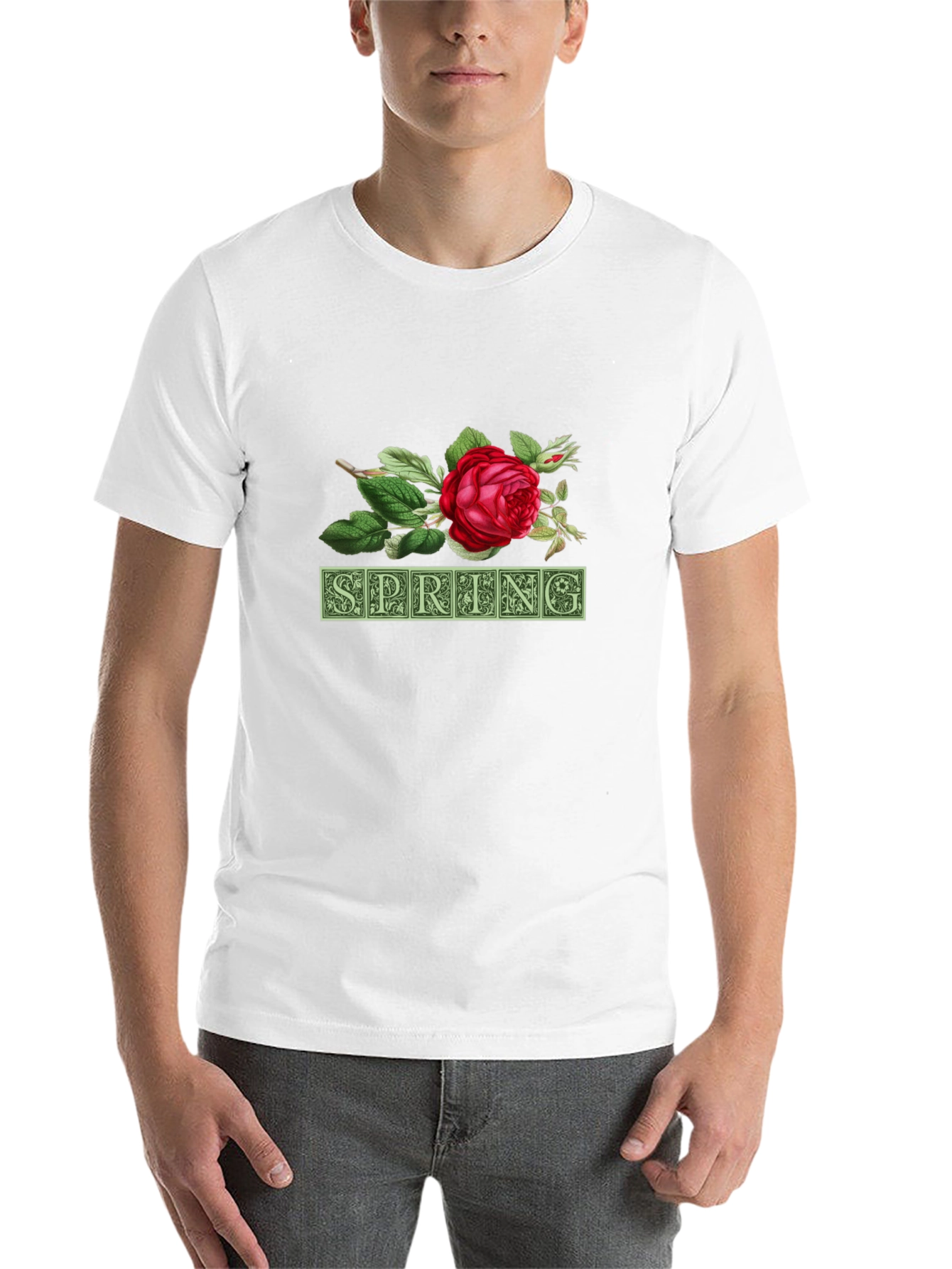 Black Spring Floral T-Shirt - Nature Inspired Design view 14