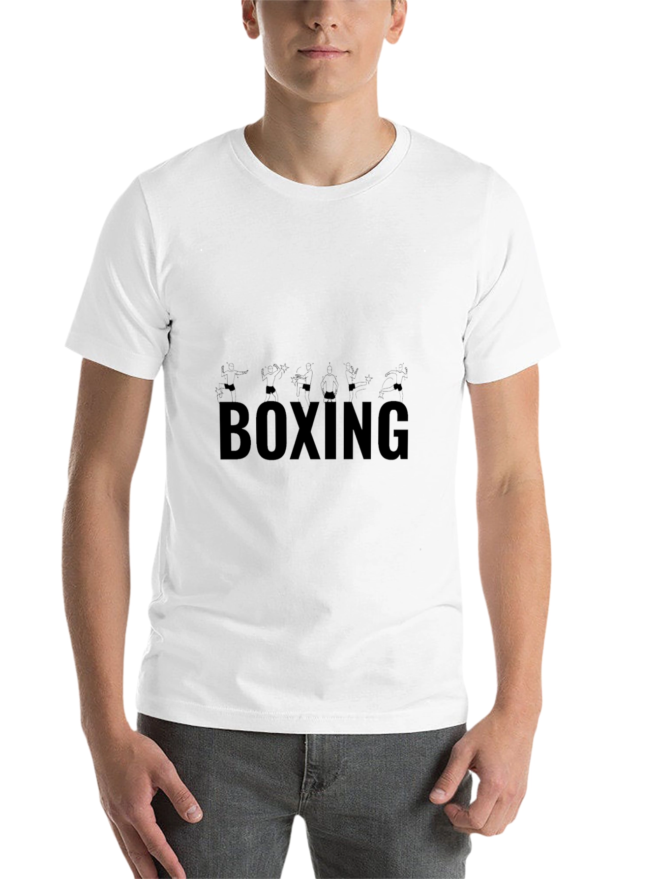 Black Boxing Graphic Print Black T-Shirt view 14