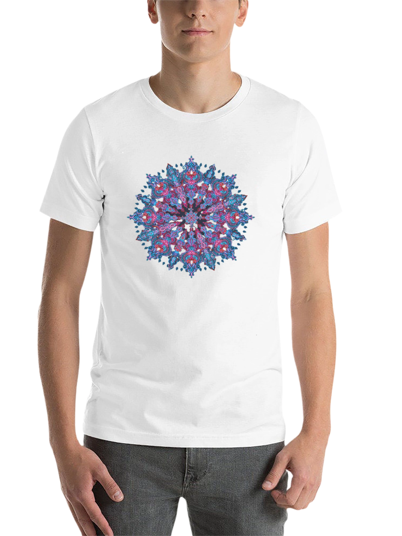 Black Mandala Art Black T-Shirt - Stylish Graphic Tee view 14