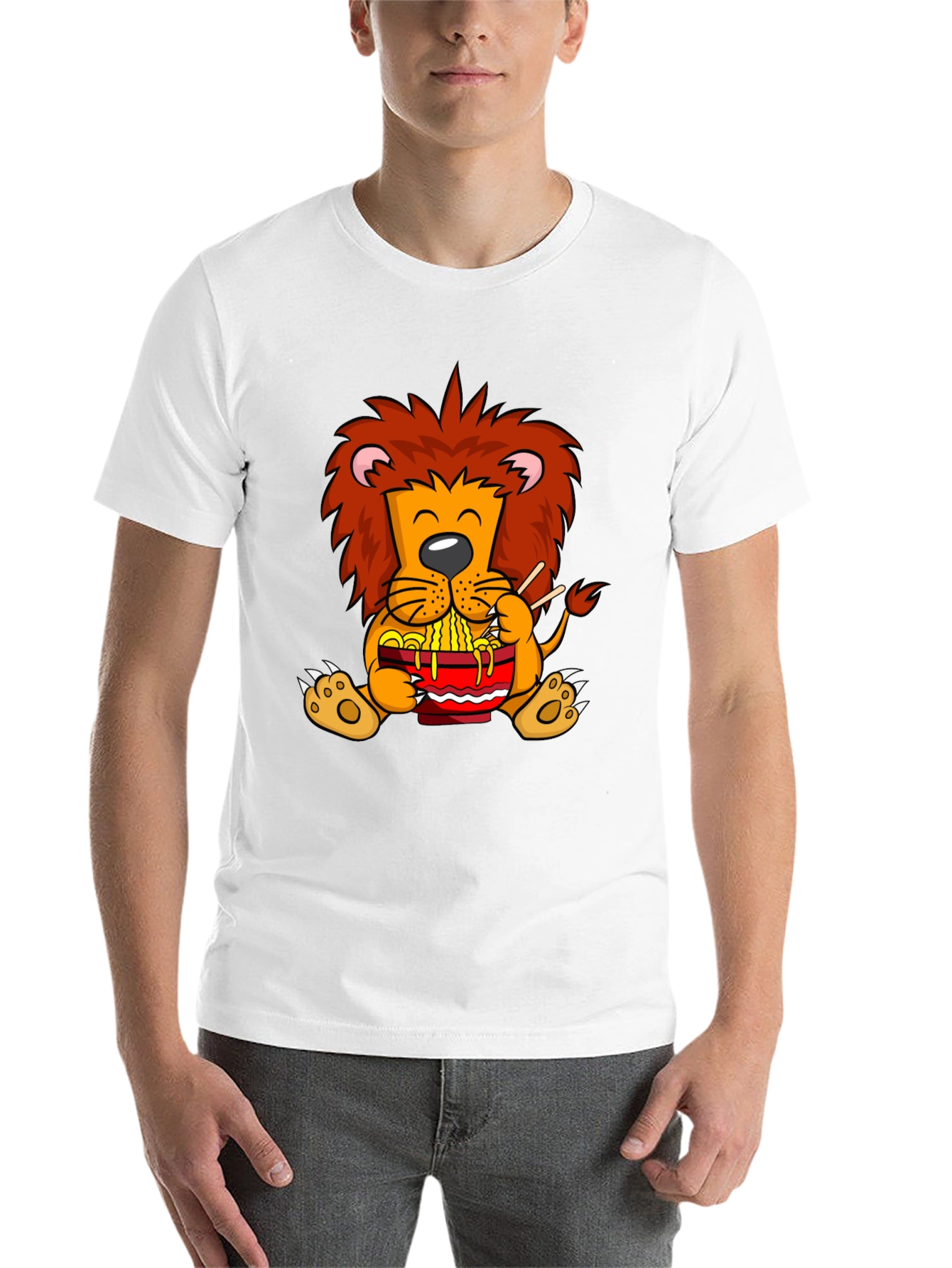 Black Lion Ramen T-Shirt - Cartoon Style view 14