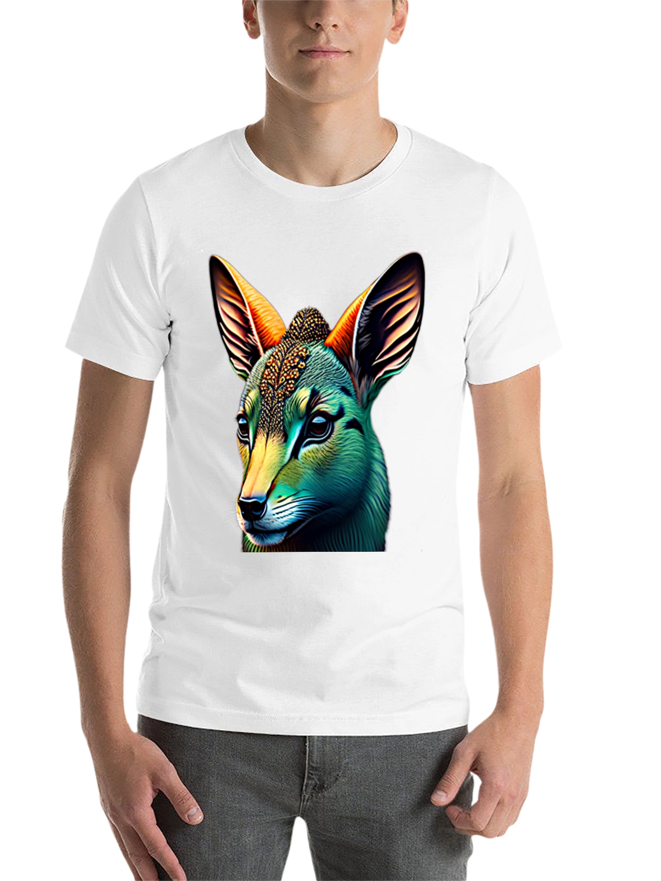 Black Vibrant Animal Graphic Tee - Unique Design view 14