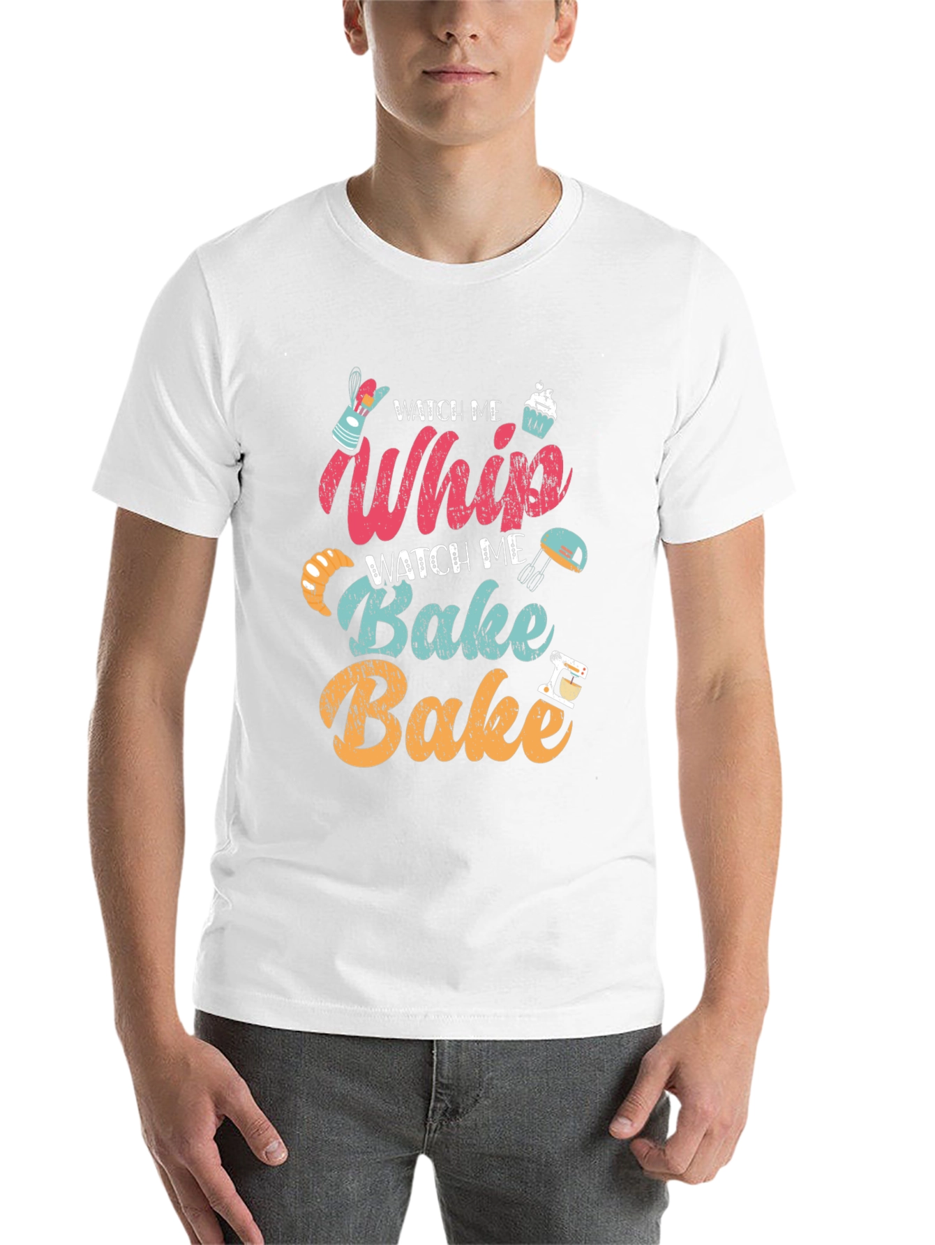 Black Watch Me Whip Bake T-Shirt - Baker's Delight! view 14