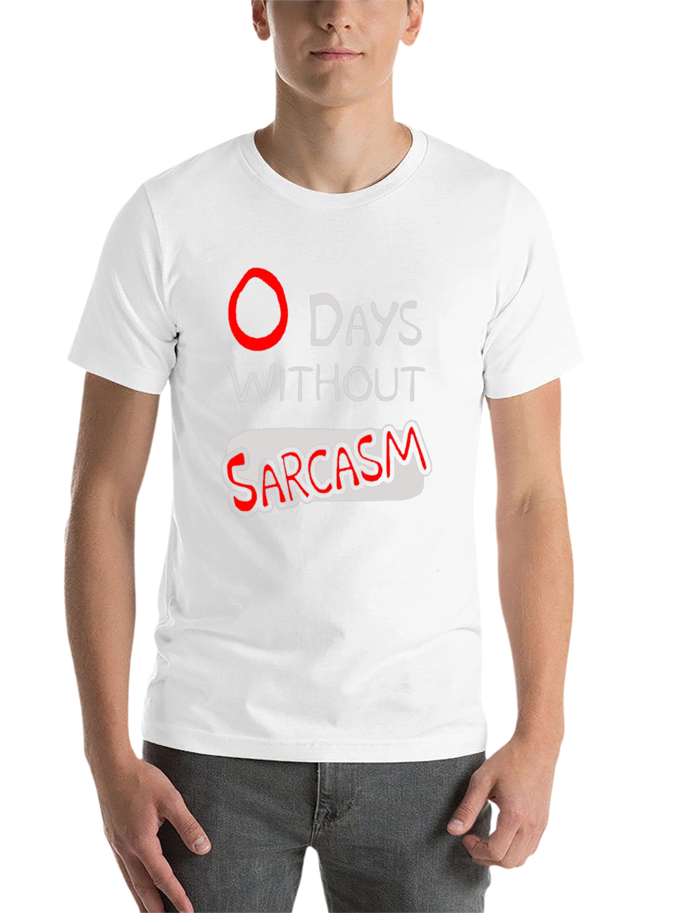 Black Sarcasm T-Shirt - Black Graphic Tee view 14