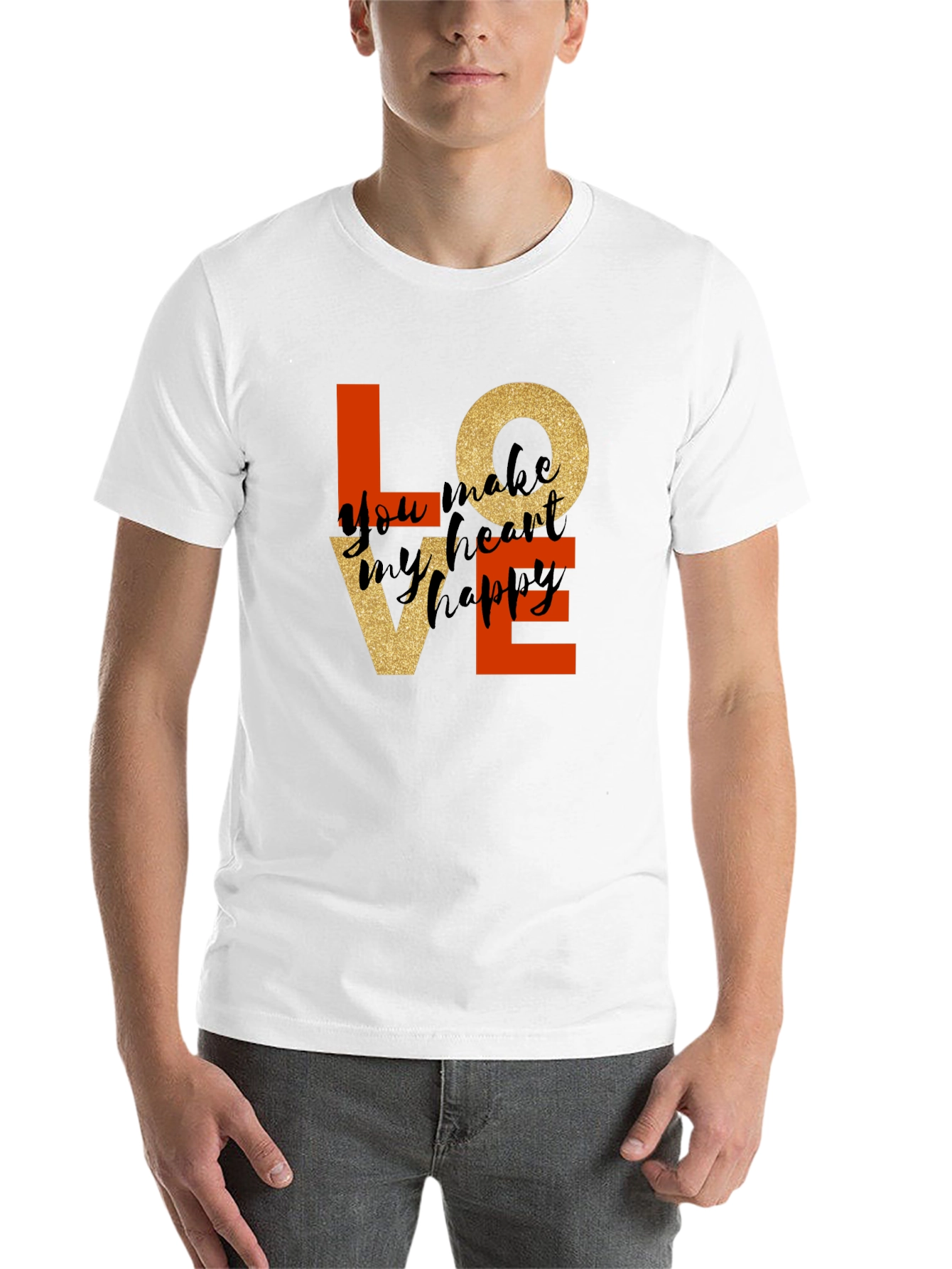 Black Love T-Shirt: You Make My Heart Happy view 14