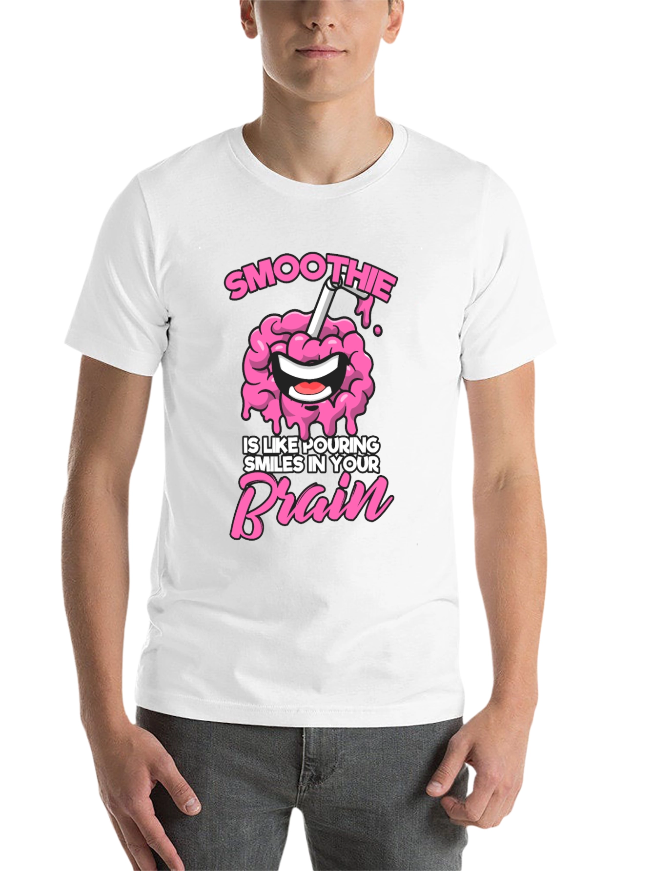 Smoothie Brain Graphic T-Shirt - Funny Unisex Tee - 14