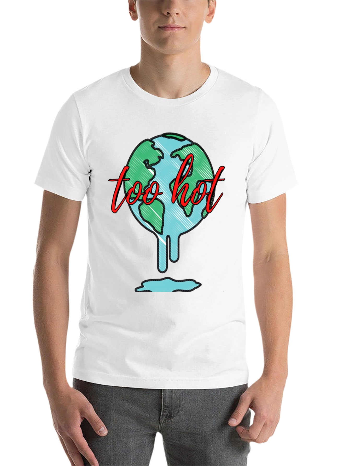 Too Hot Graphic Tee - Global Warming Awareness Shirt - 14