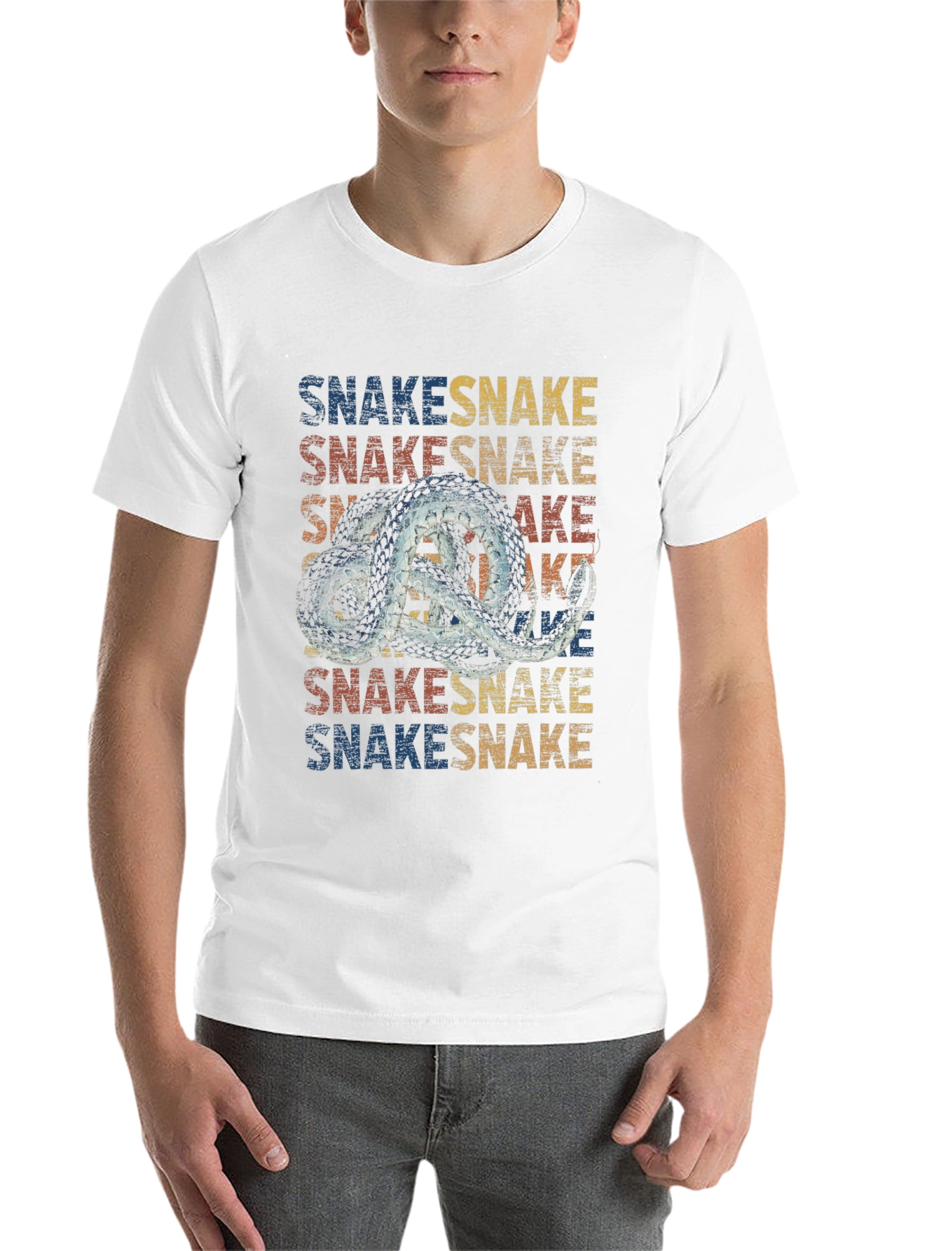 Black Vintage Snake T-Shirt Graphic Print view 14