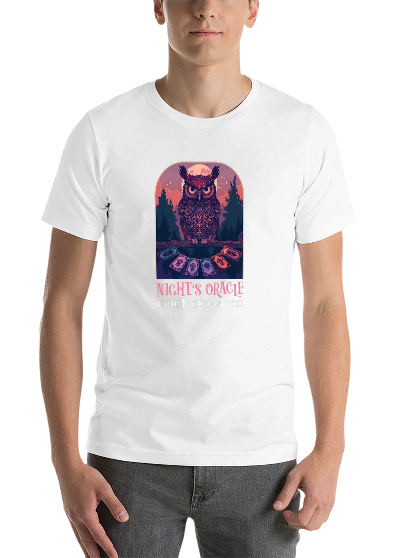 Black Night's Oracle Owl Graphic T-Shirt view 14