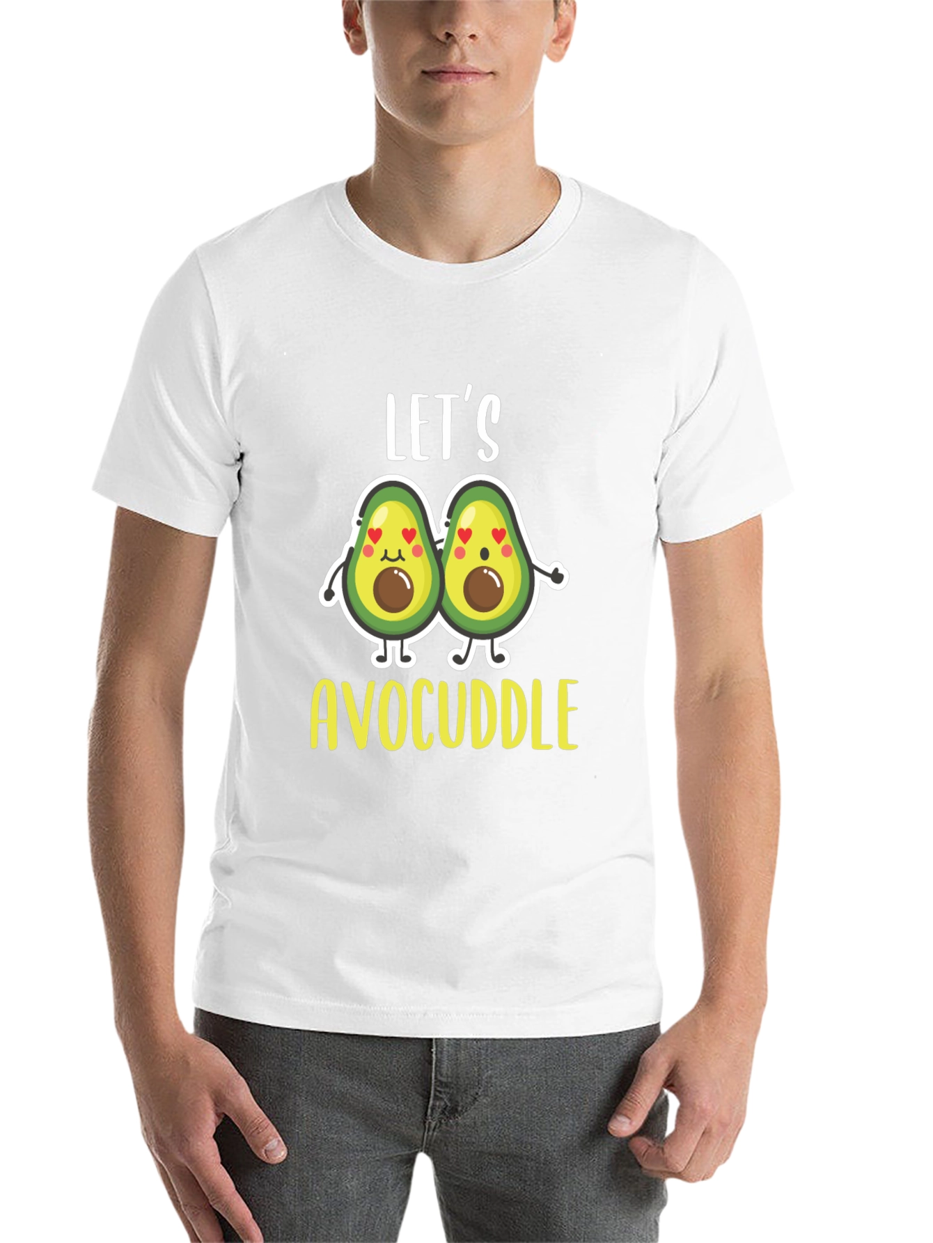 Black Let's Avocuddle Black T-Shirt view 14