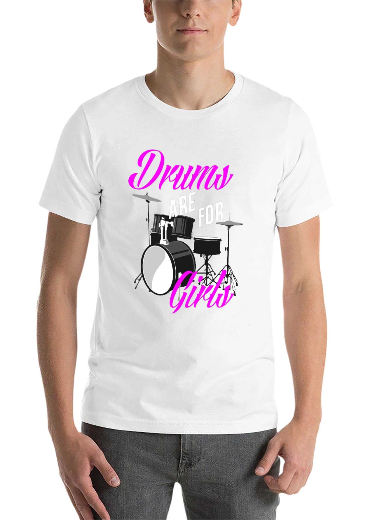 Black Drums are for Girls T-Shirt: Bold Graphic Tee view 14