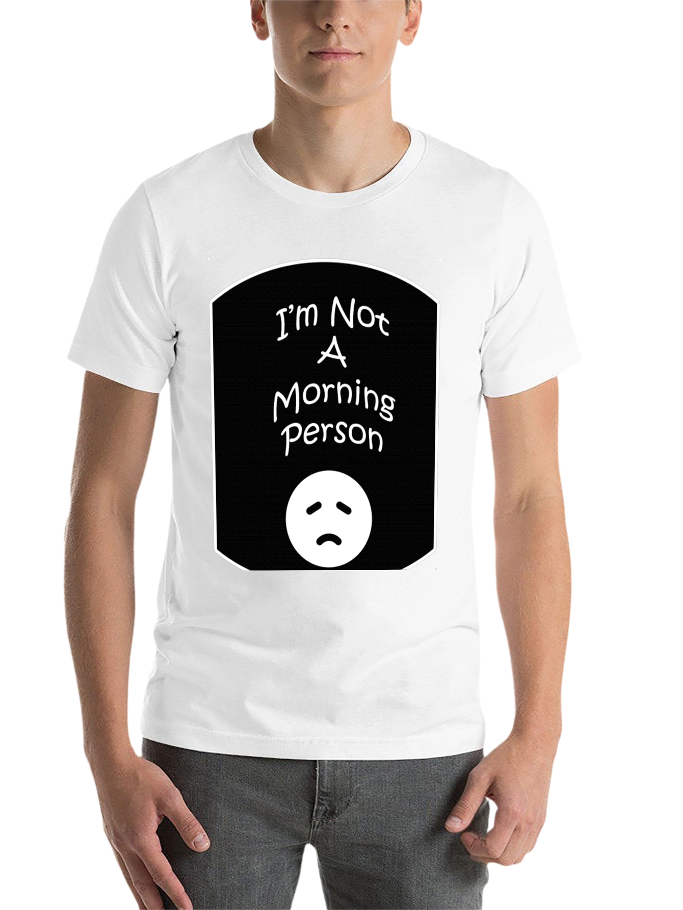 Black Funny "I'm Not a Morning Person" Graphic Tee view 14