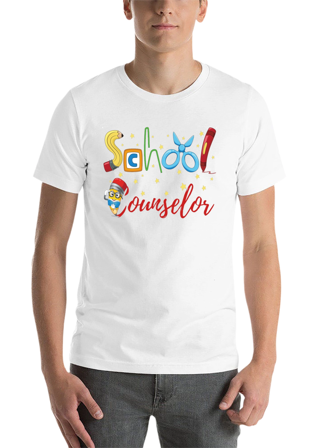 Black School Counselor Graphic Tee view 14