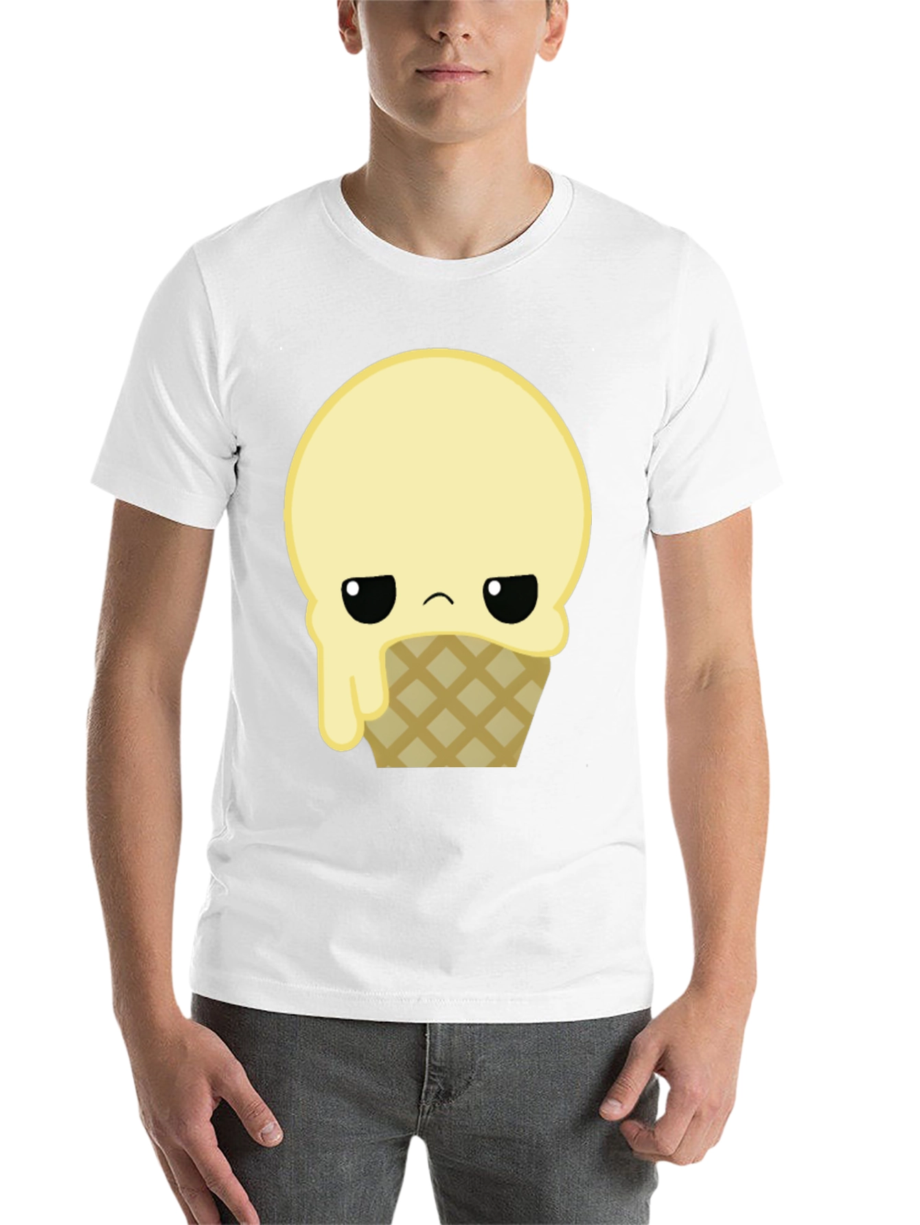Black Sad Ice Cream Graphic T-Shirt view 14