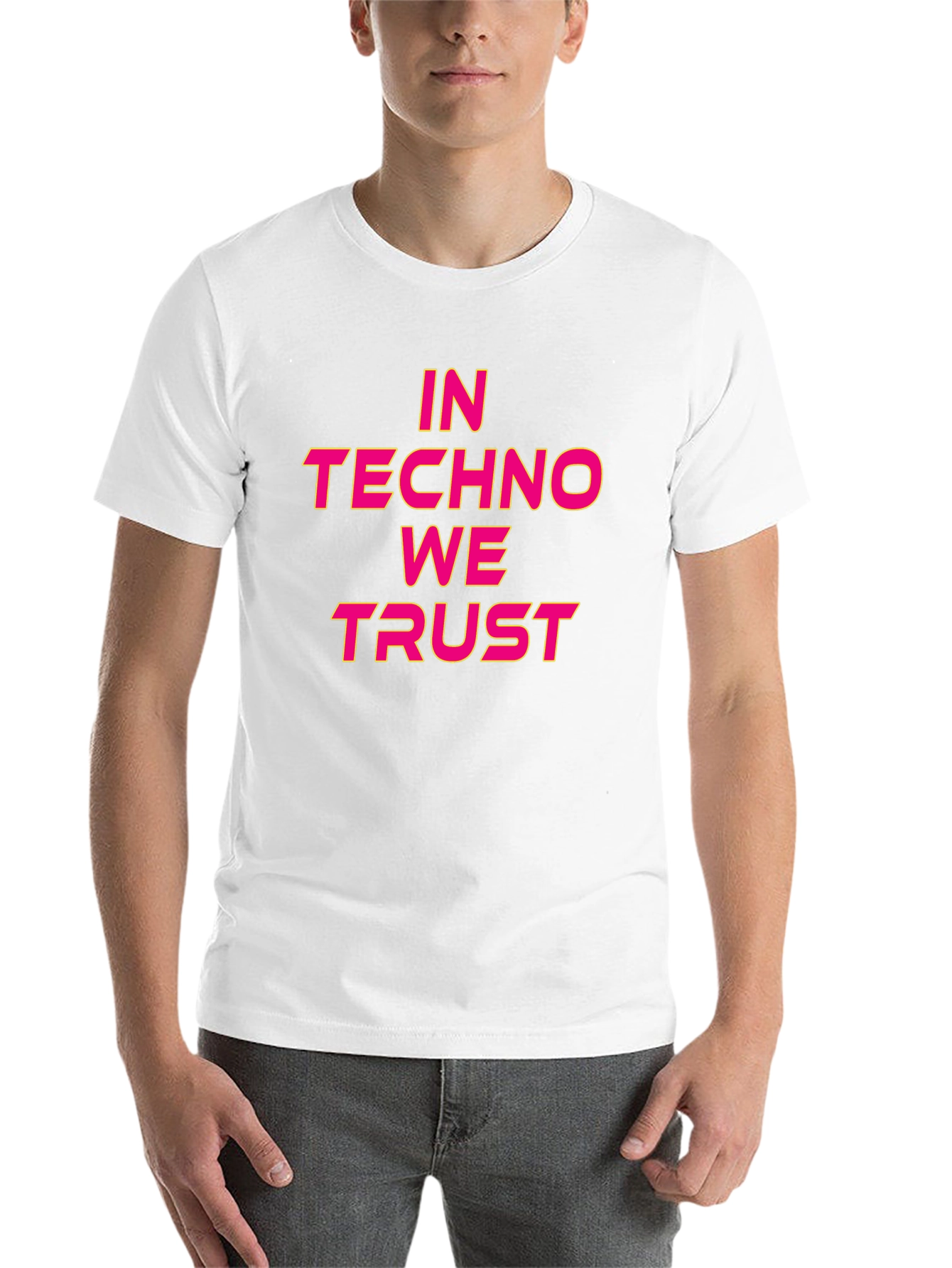 Black In Techno We Trust Black Graphic T-Shirt view 14