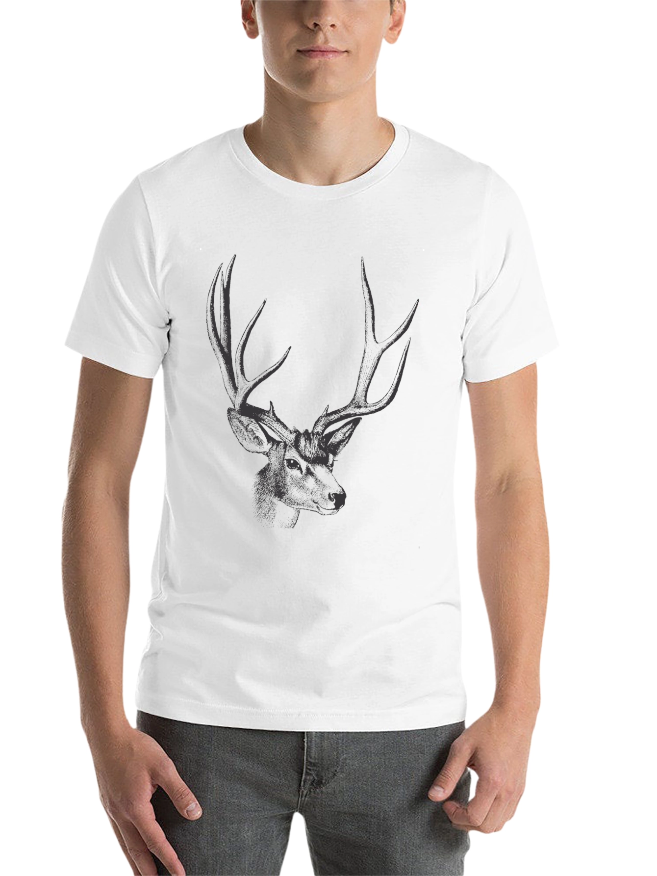 Black Deer Graphic T-Shirt view 14