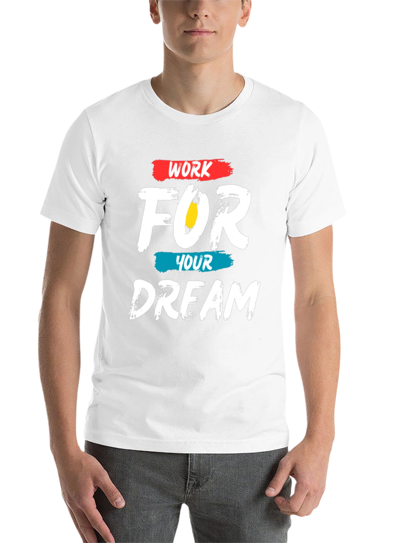 Black Work For Your Dream Graphic Tee - Motivational T-Shirt view 14