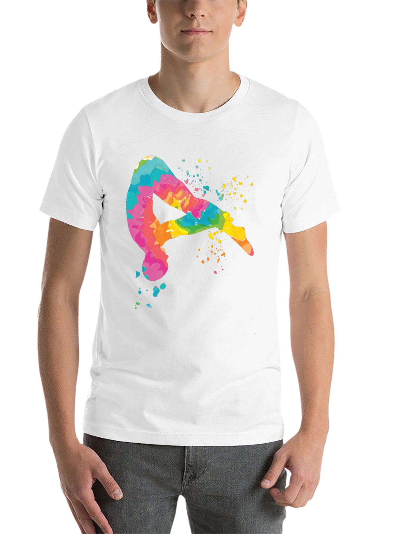 Black Colorful Diving T-Shirt view 14