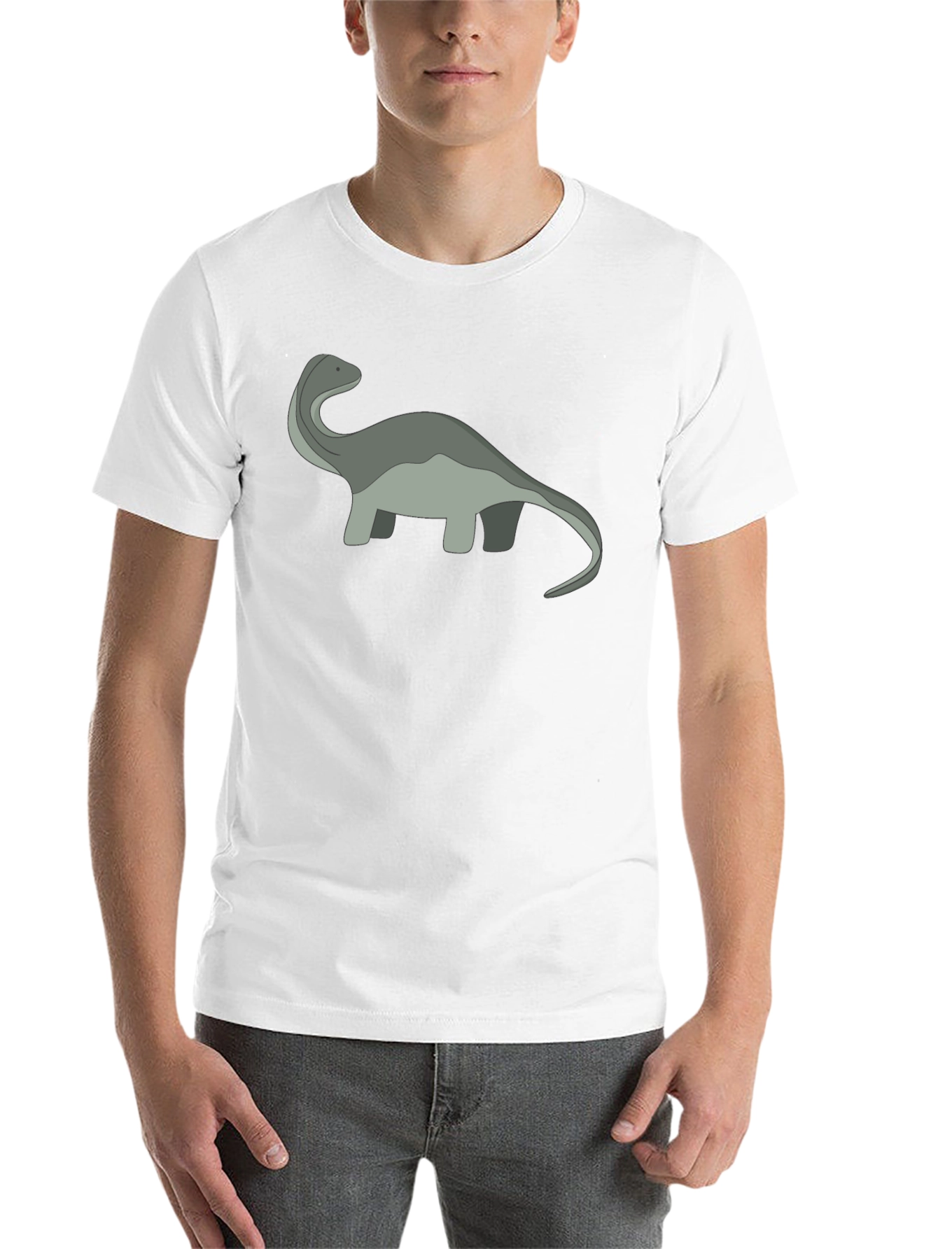 Black Cartoon Dinosaur Graphic Tee - Black view 14