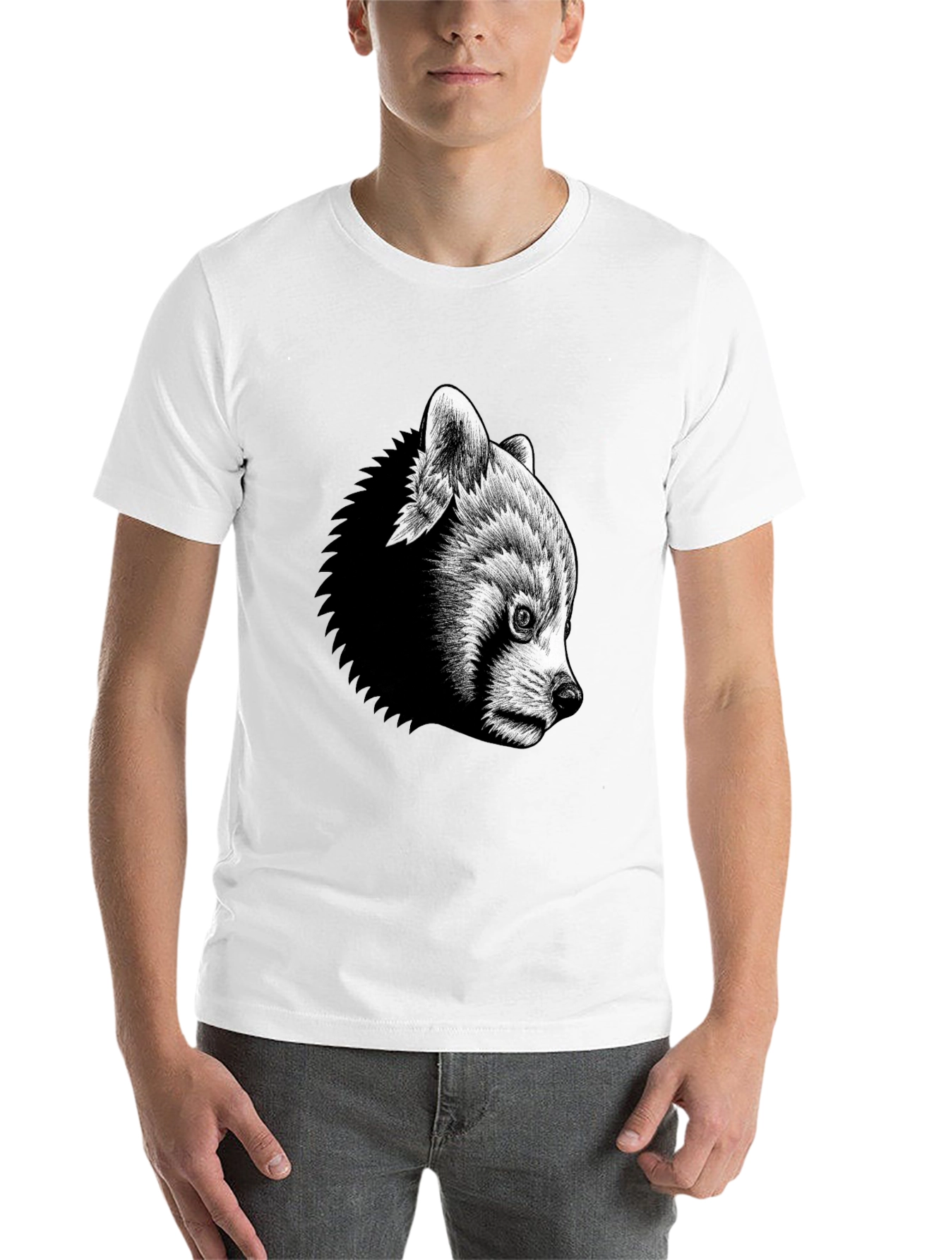 Black Black Bear Graphic Tee - Men's Short Sleeve Crew Neck view 14