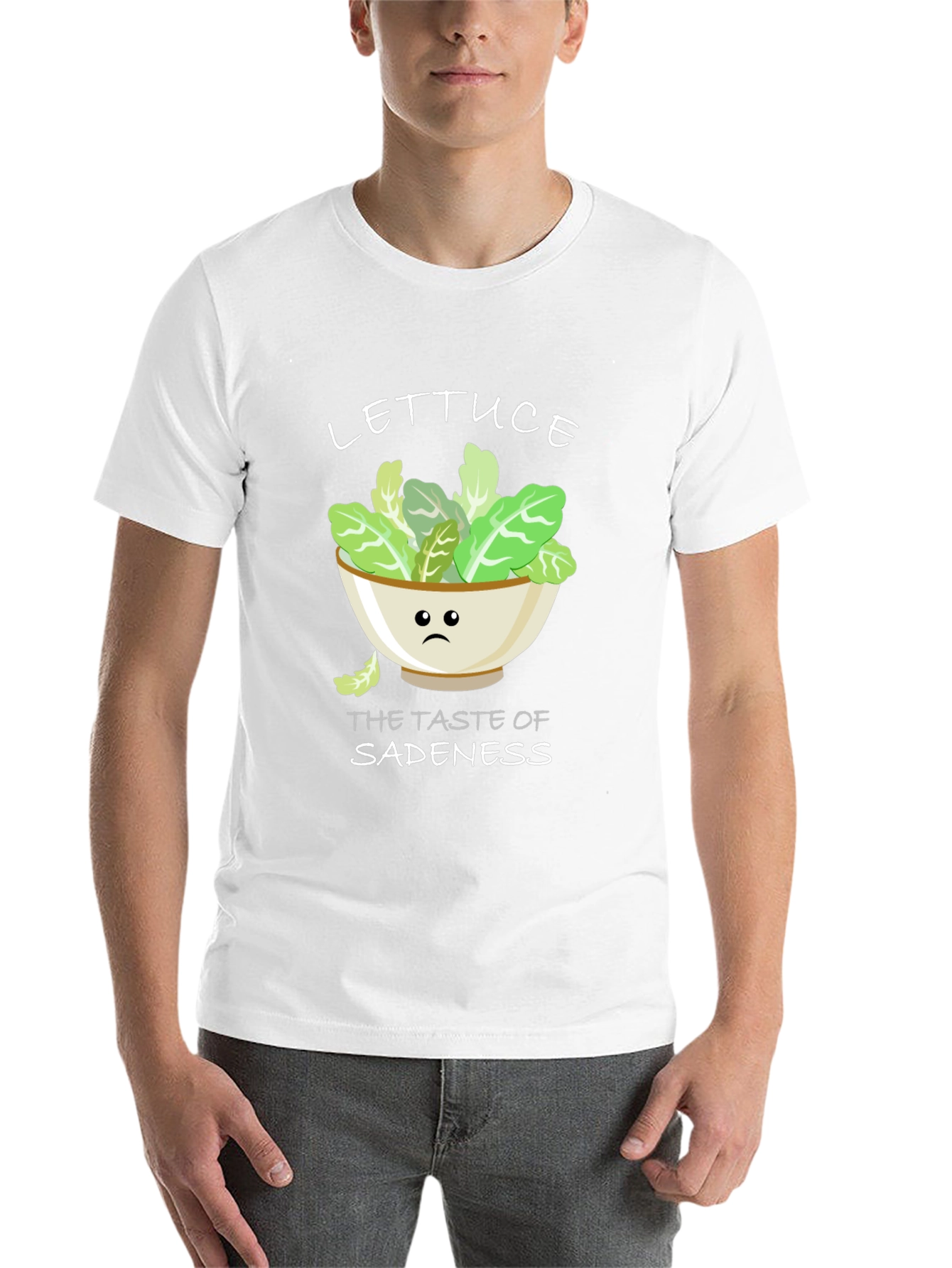 Black Lettuce Sadness T-Shirt - Funny Foodie Tee view 14