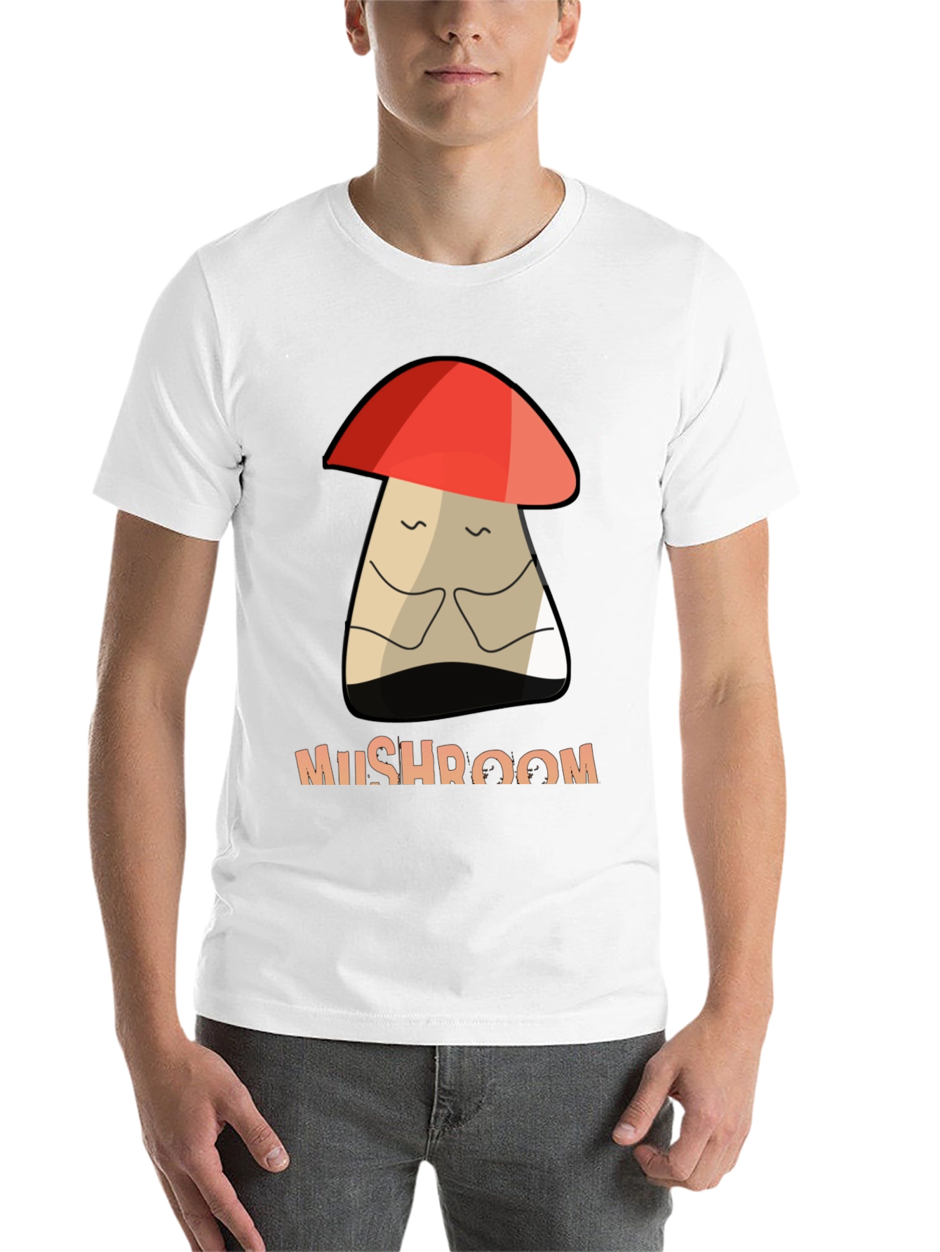Black Mushroom Graphic Tee - Unisex Cotton T-Shirt view 14