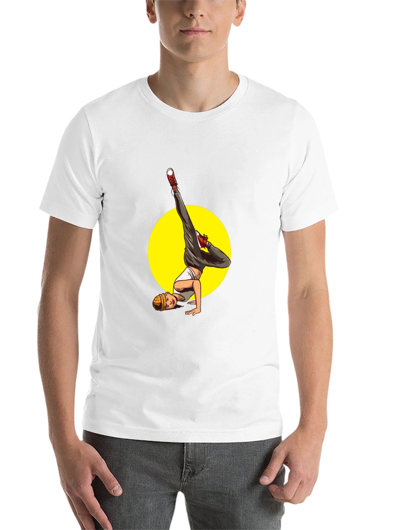 Black Black T-Shirt with Breakdancer Graphic view 14