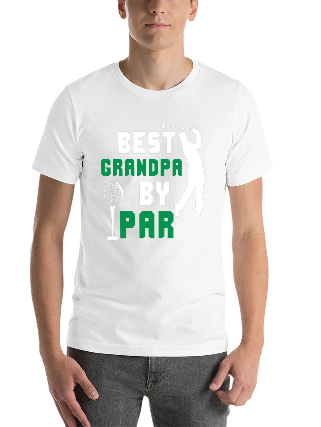 Black Best Grandpa By Par Golf T-Shirt view 14