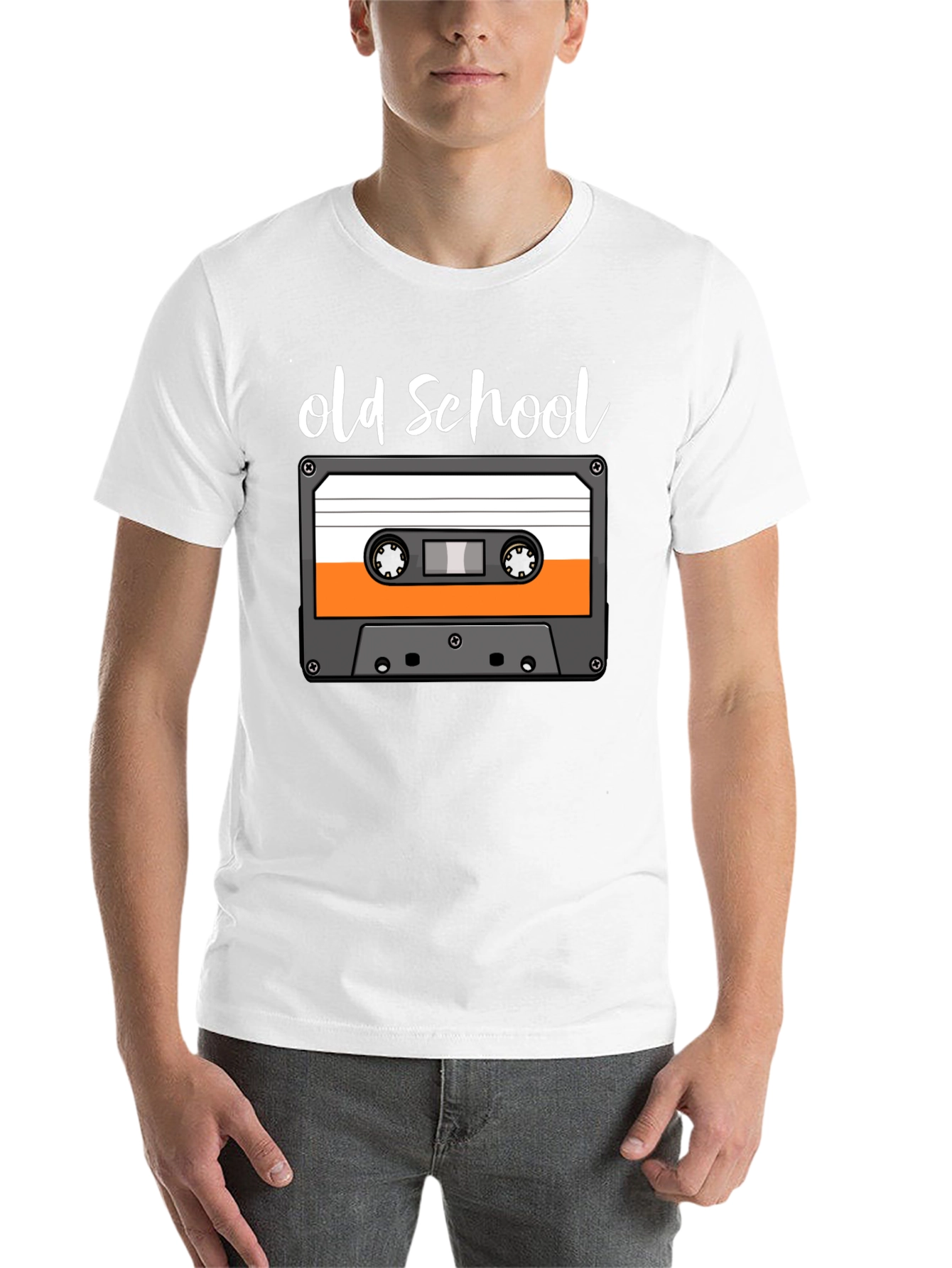 Black Old School Cassette Tape Graphic Tee view 14