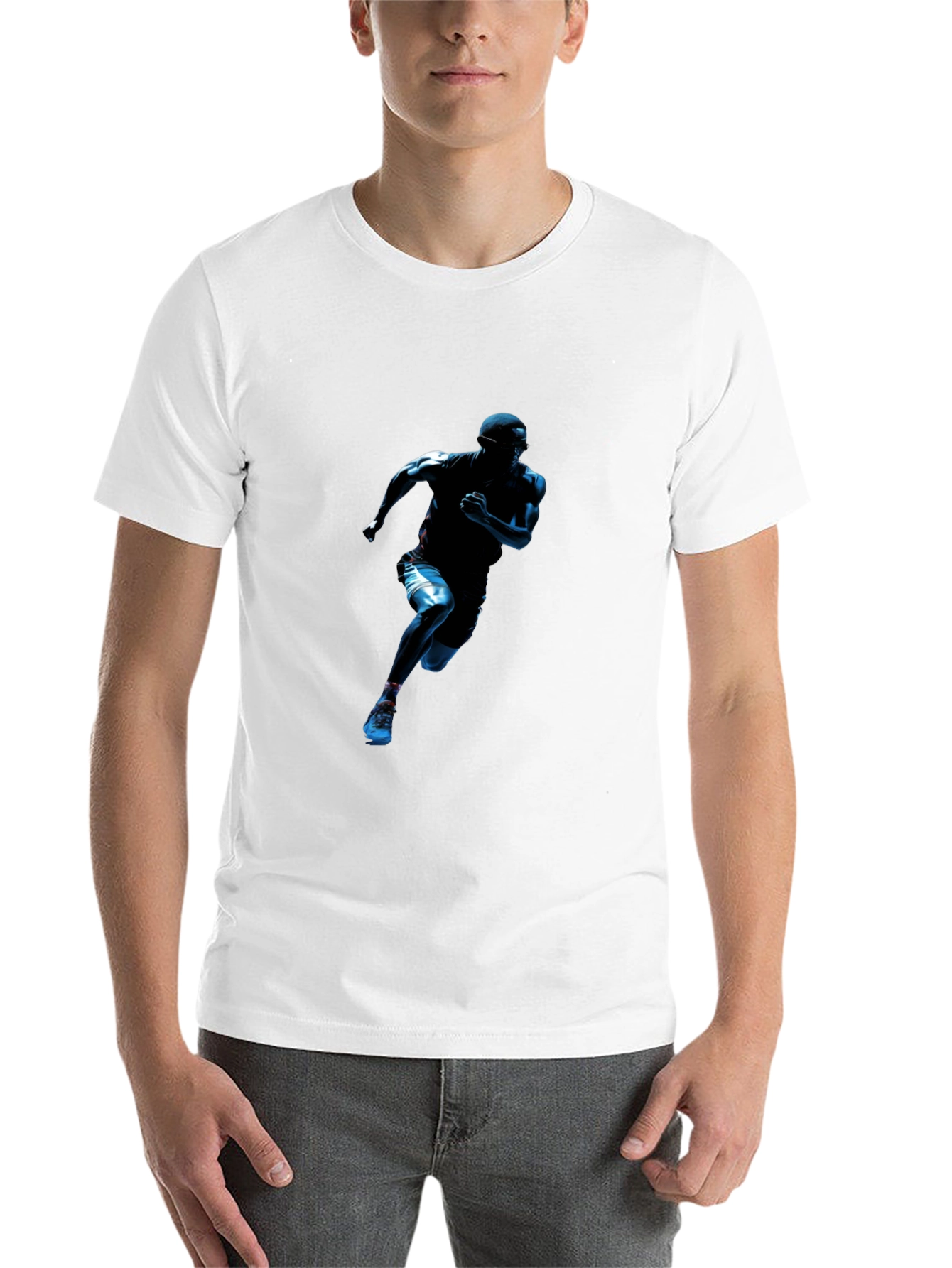 Black Running Man Graphic Black T-Shirt view 14