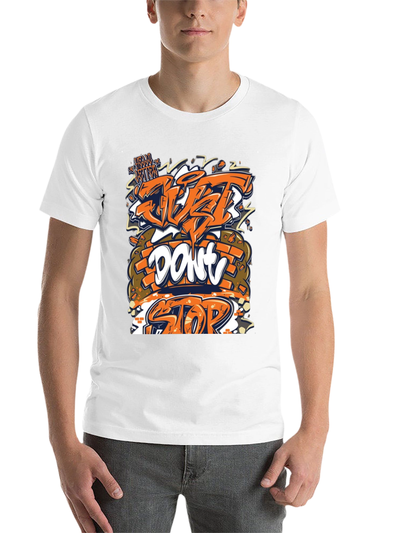 Black Just Don't Stop Graphic Tee view 14