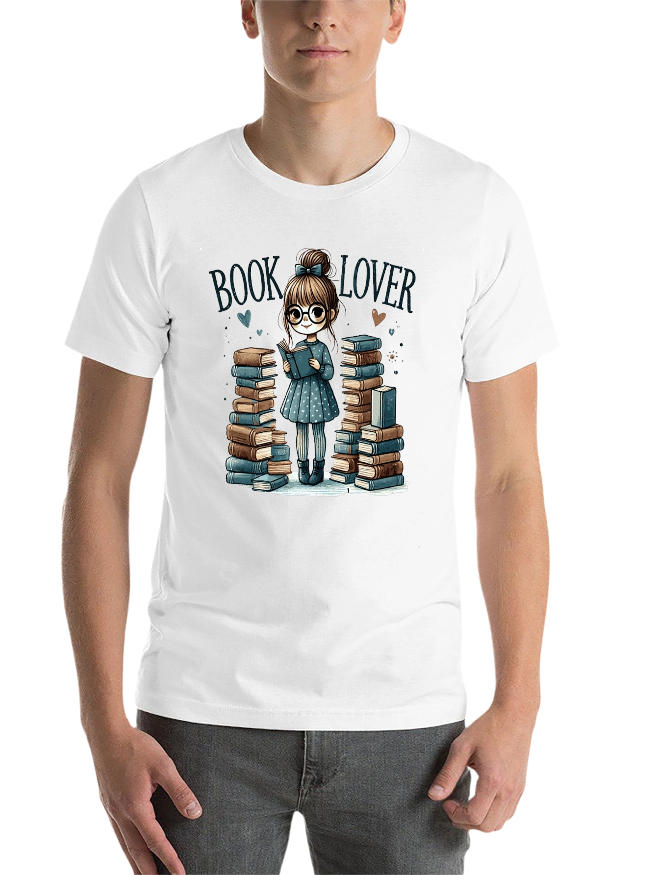 Black Book Lover T-Shirt: Adorable Reader Design view 14