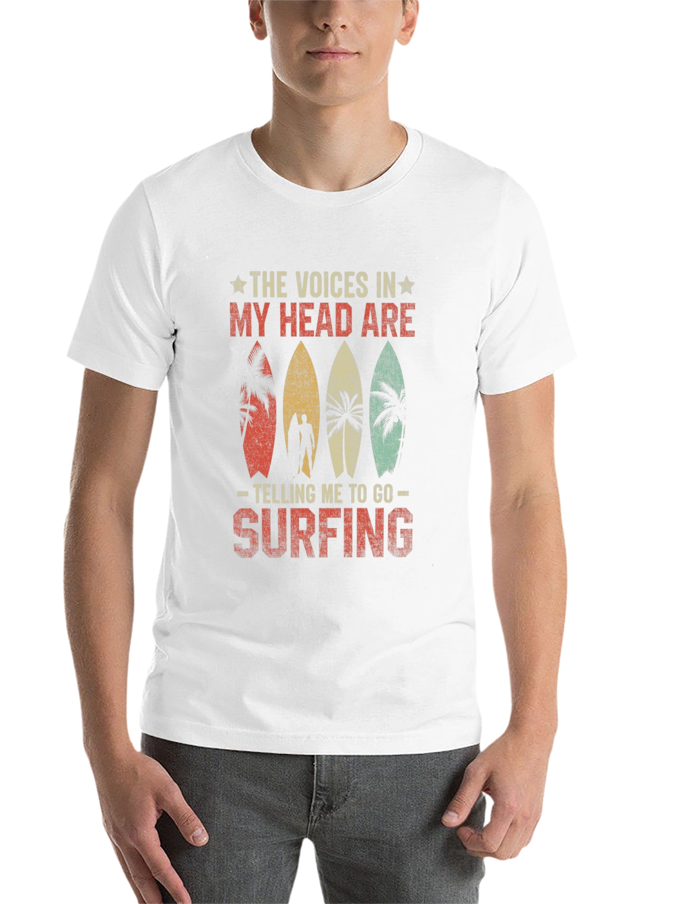Black Surf's Up Tee - The Voices In My Head T-Shirt view 14