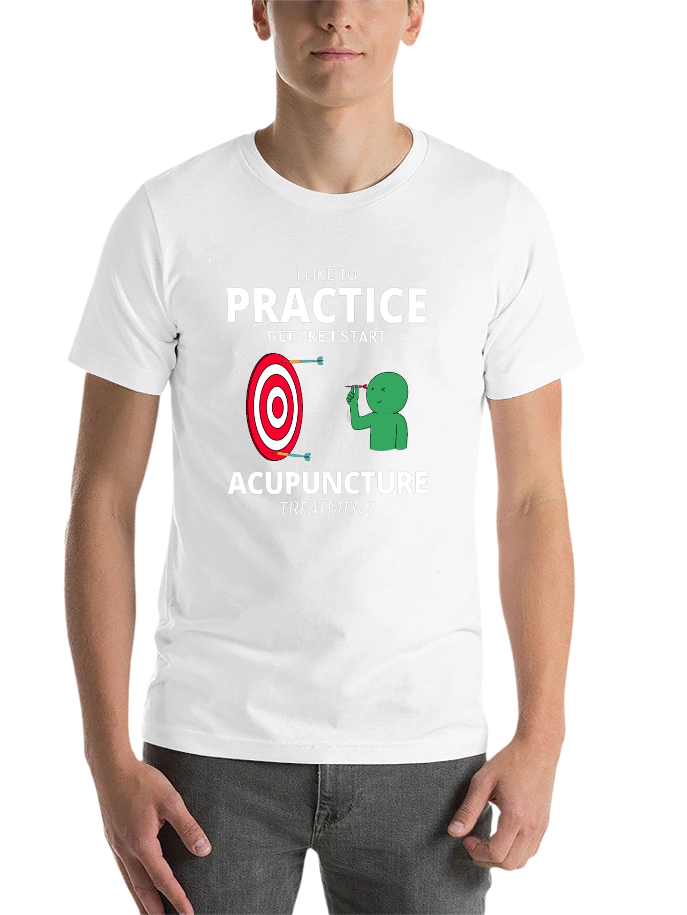 Black Acupuncture Practice Funny T-Shirt view 14