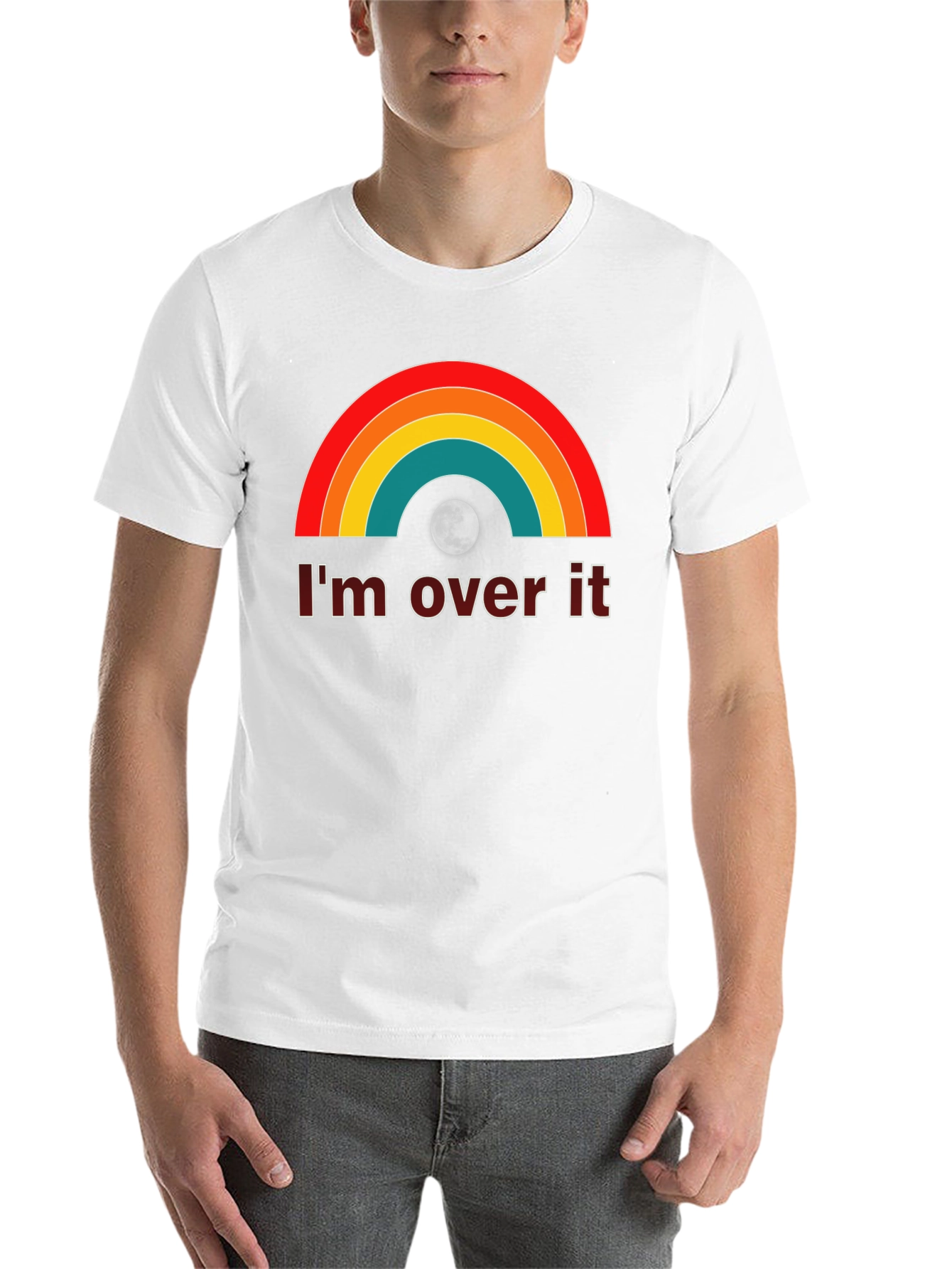 Black I'm Over It Rainbow Tee view 14